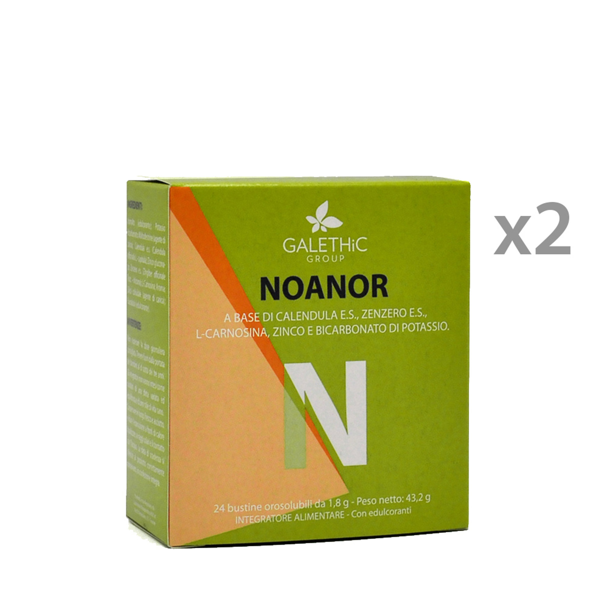 2 confezioni da 24 bustine - NOANOR Antiacido e antireflusso Galethic vista0