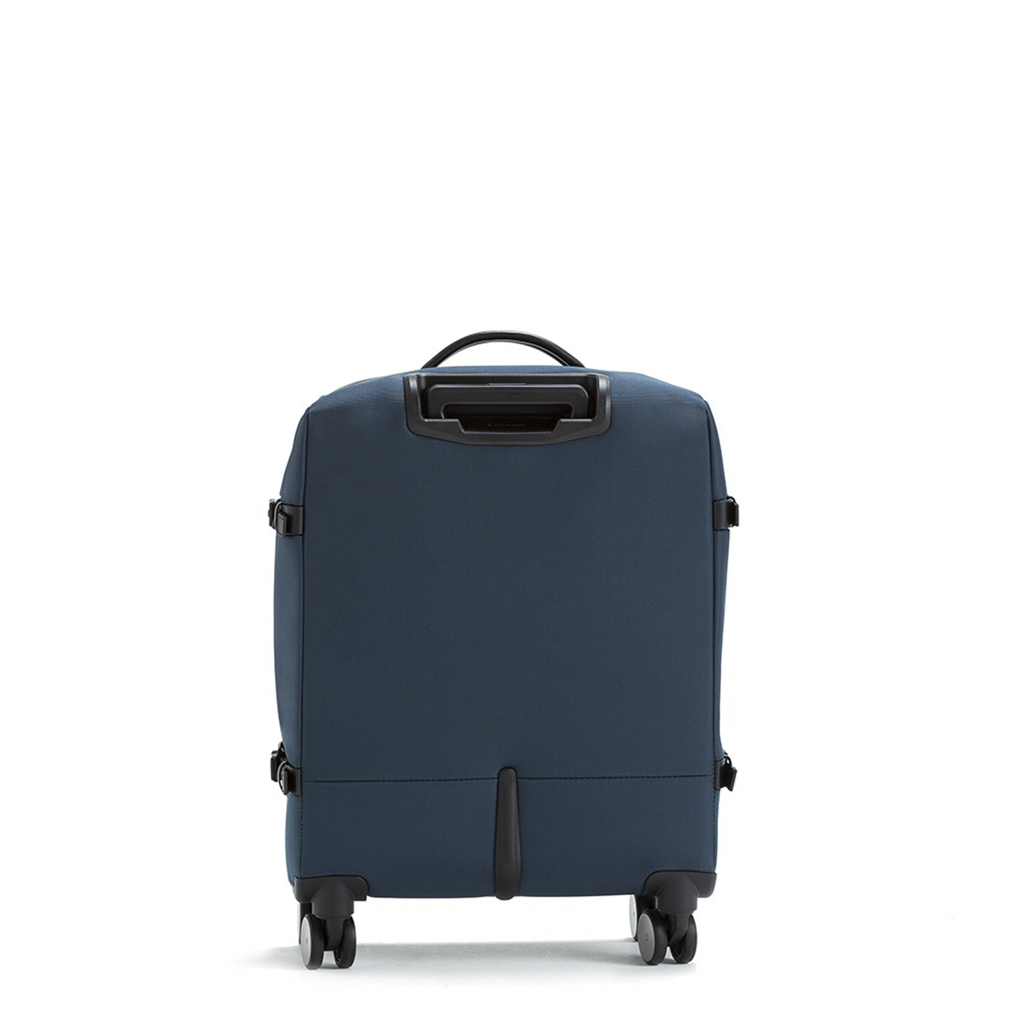 Trolley a quattro ruote piroettanti in tessuto tecnico blu cobalto Piquadro vista5