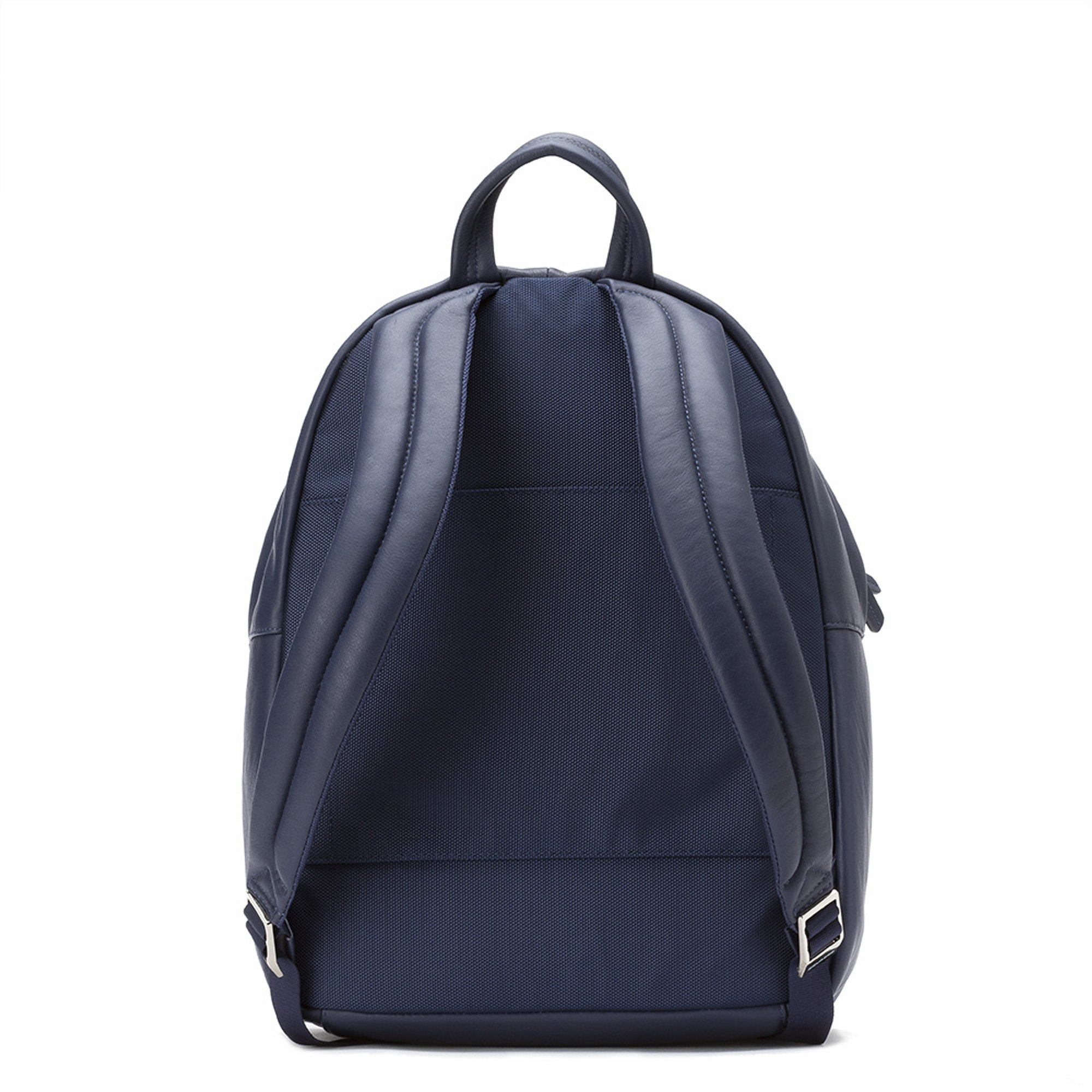 Zaino in pelle spazzolata blu Piquadro vista3