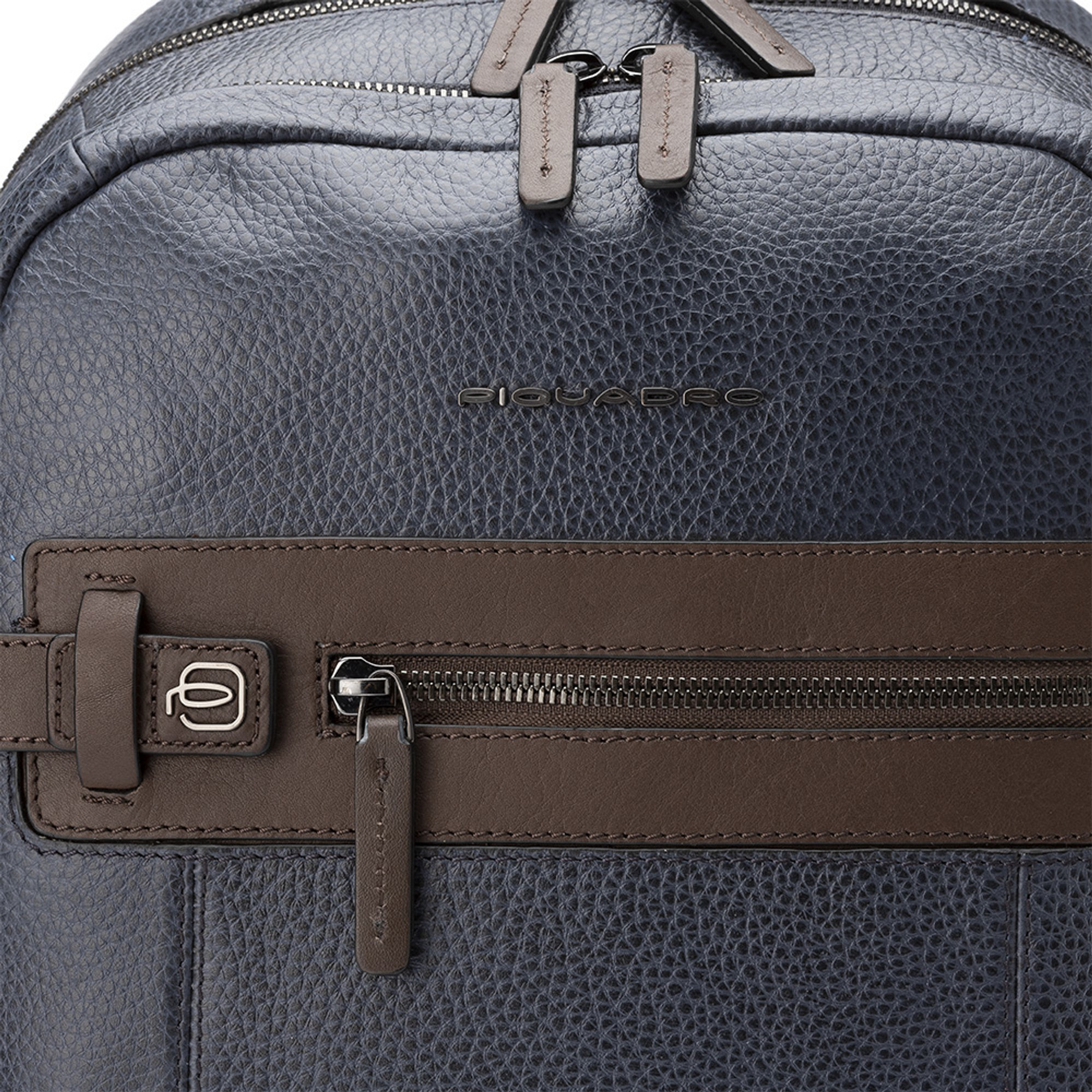 Zaino in pelle martellata multicolor Piquadro vista4