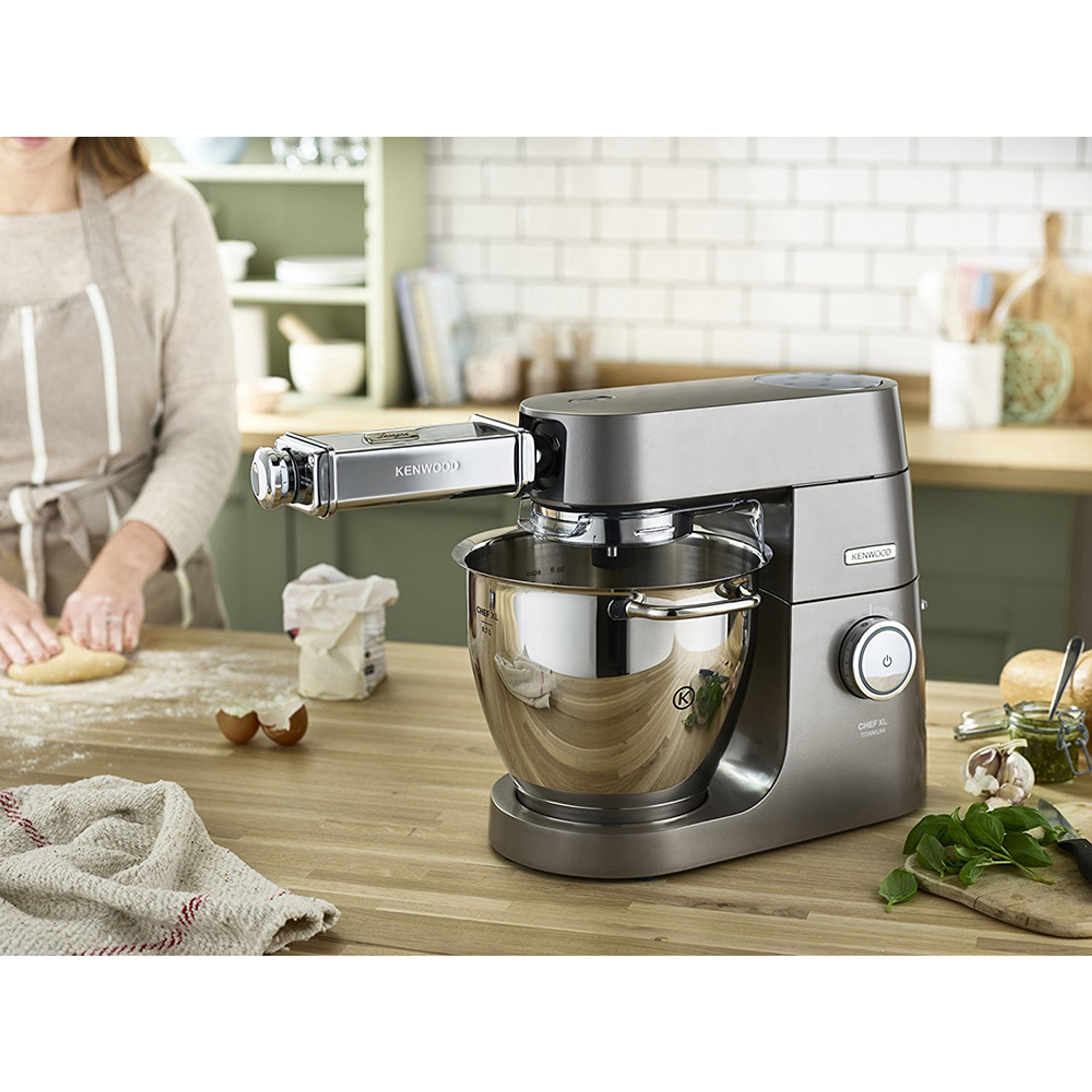 Accessorio per Impastatrice Planetaria - Kit Sfogliatrice, Tagliapasta spaghetti, Tagliapasta fettuccine MAX980ME Kenwood vista4