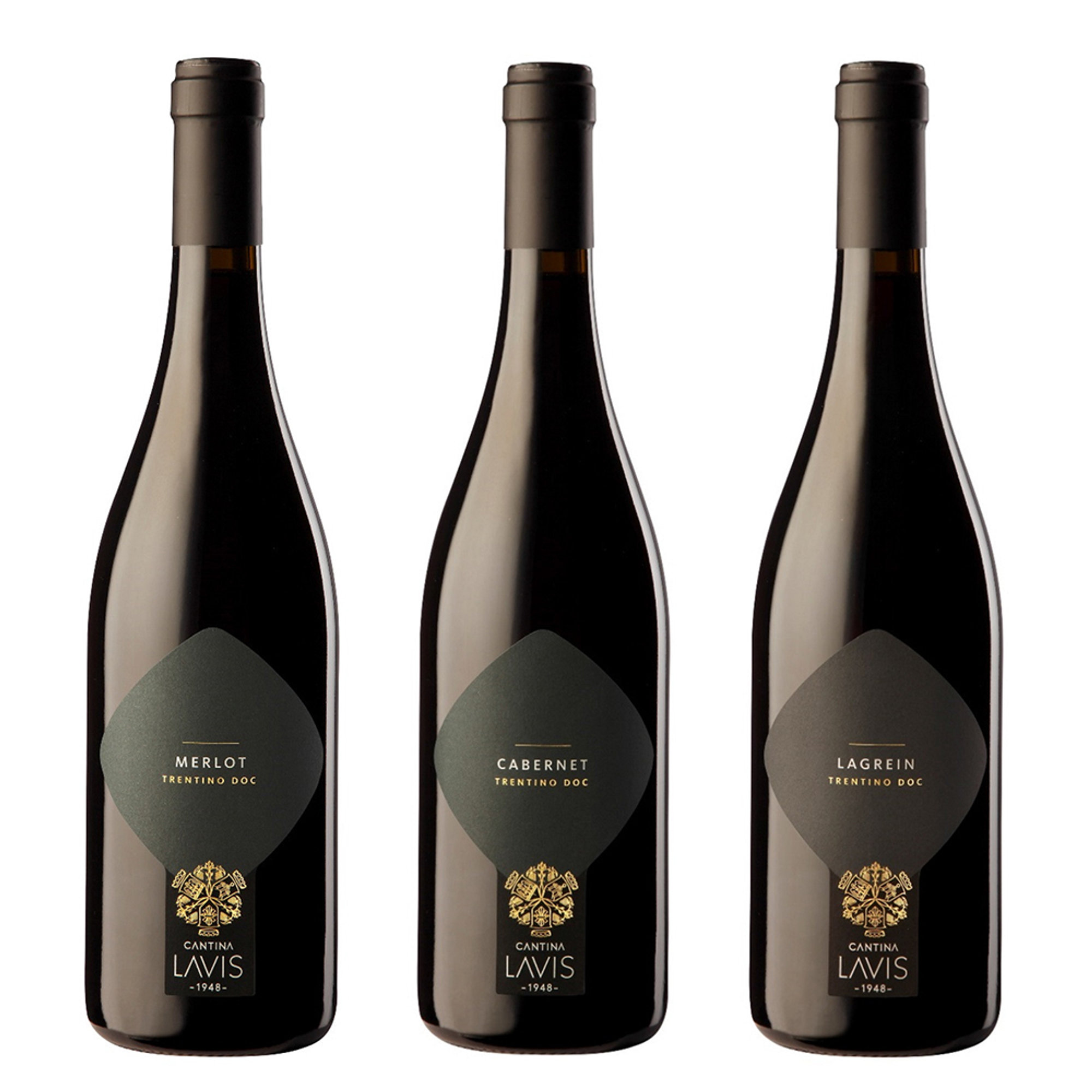 3 bottiglie miste: Merlot - Cabernet - Lagrein Lavis vista0