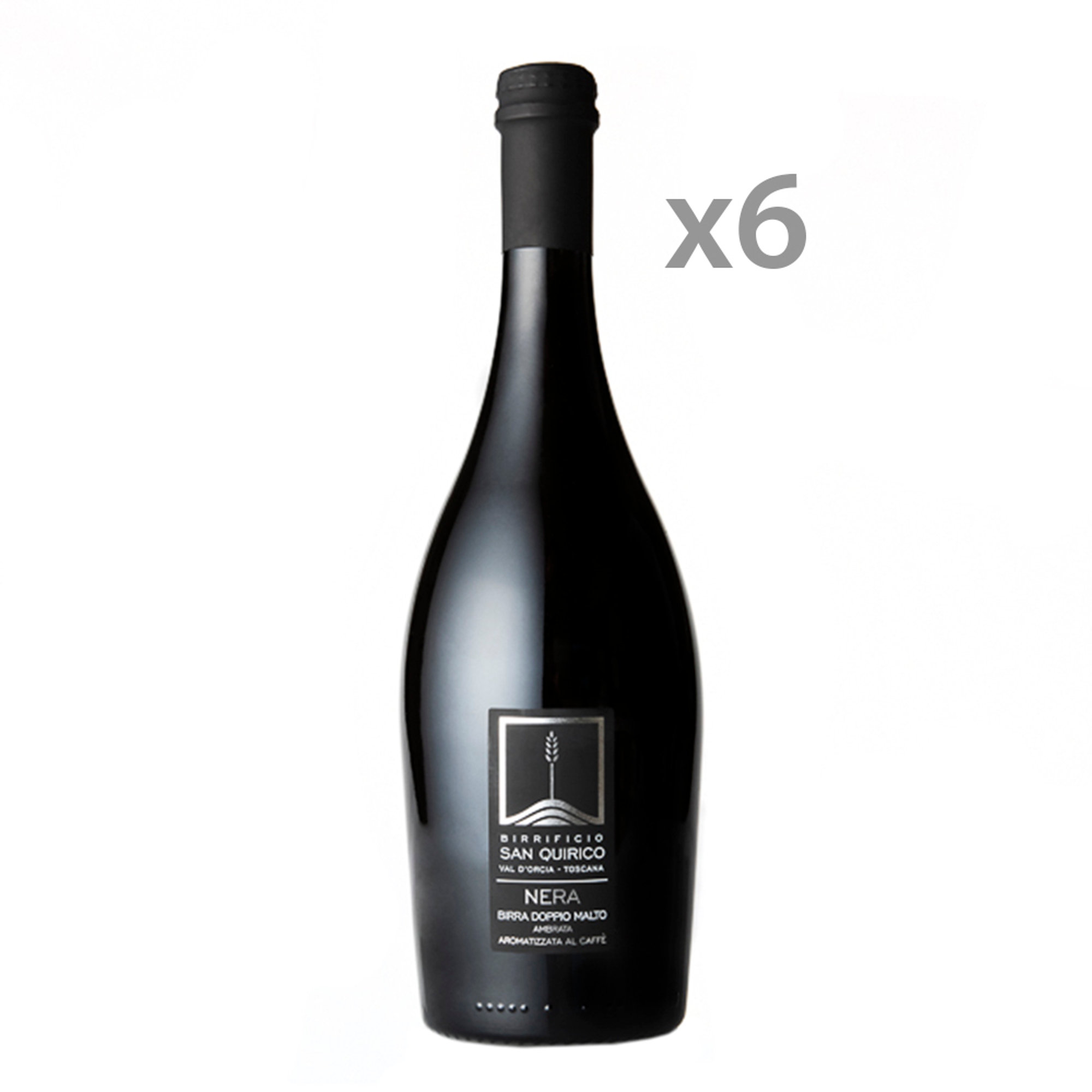 6 bottiglie 0,75 Lt - Birra Nera Birrificio San Quirico vista0