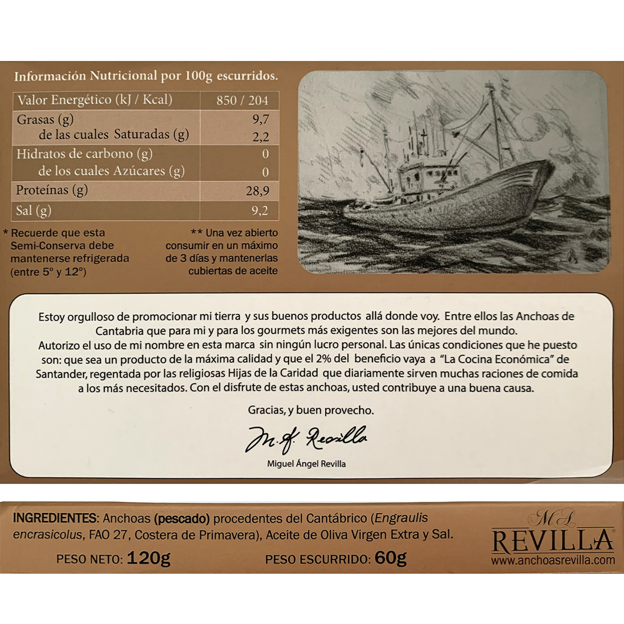 1 confezione da 140 ml - Revilla Black acciughe sott'olio La Fenice vista1