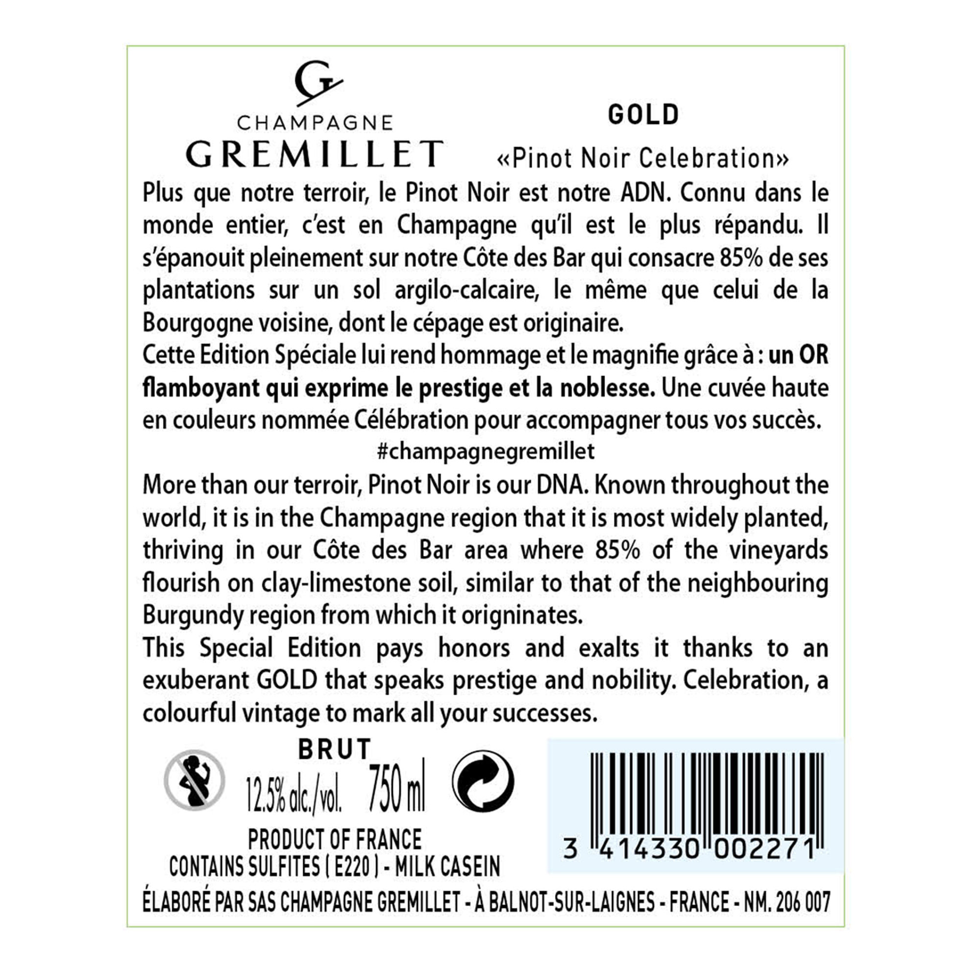 2 bott. 75 cl: 1 Red Edition - 1 Gold Edition Champagne Gremillet vista4