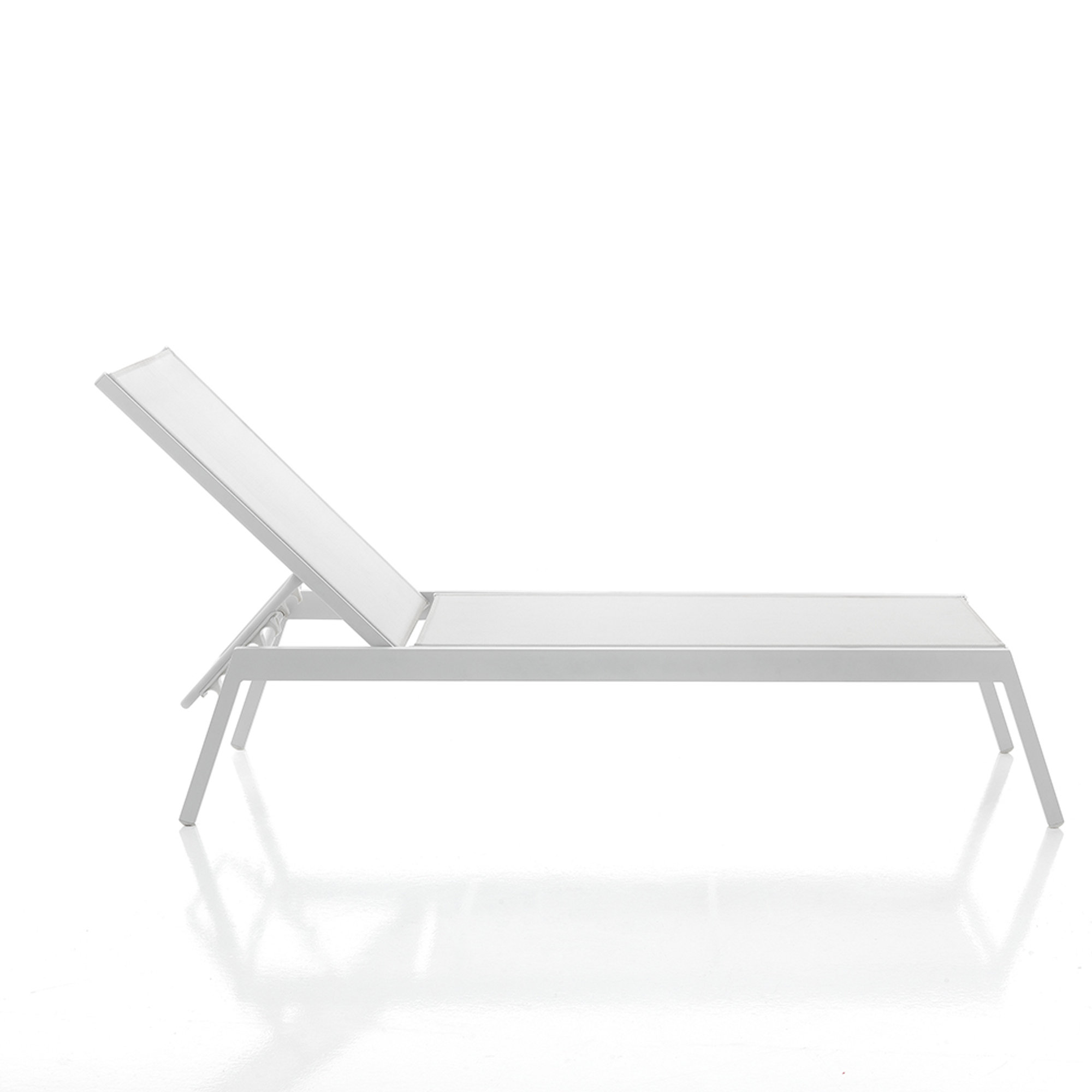 Chaise longue inclinable MILOS, blanc Garden selection vista1