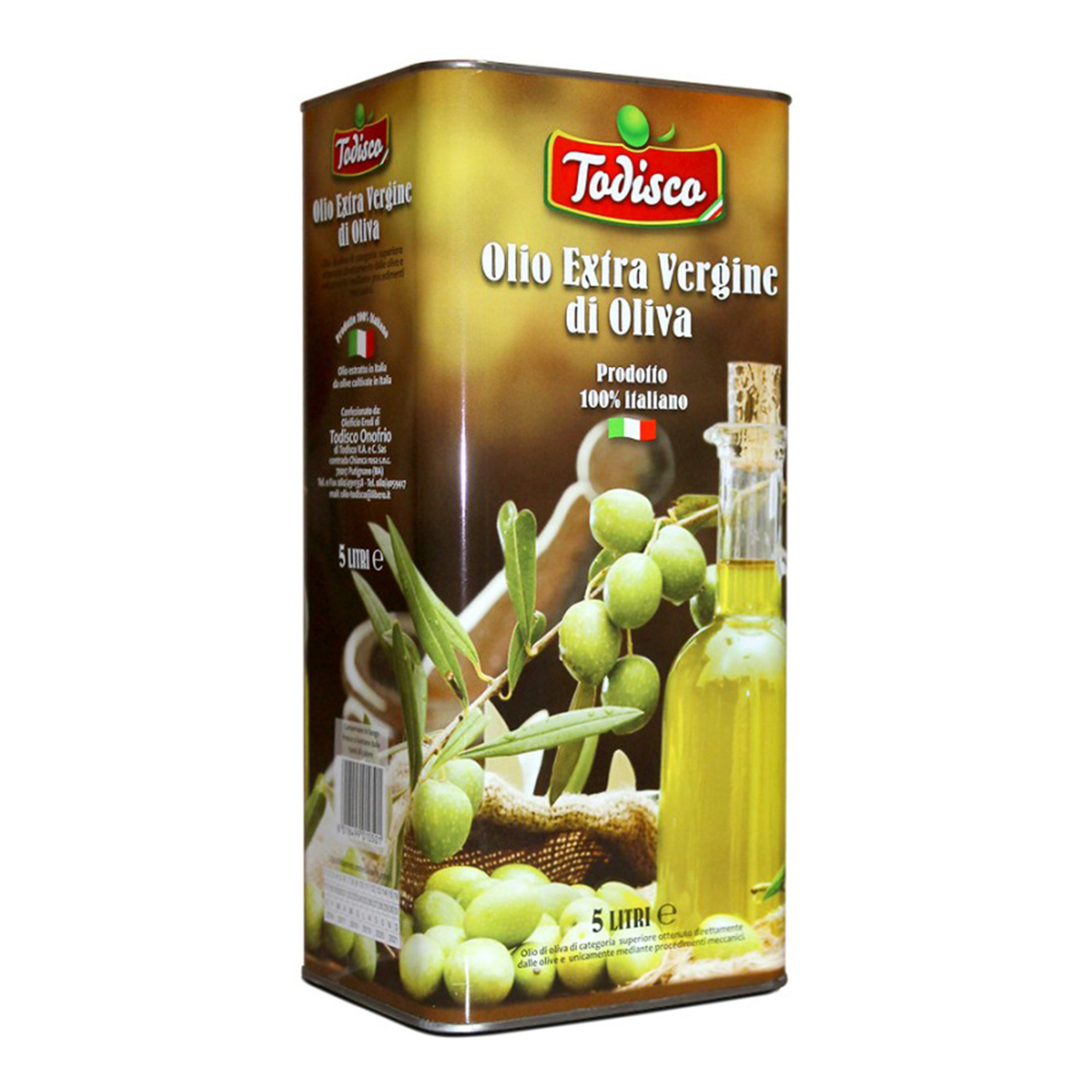 1 burk 5 liter Olivolja EVO - 3 inlagda grönsaker Todisco vista1