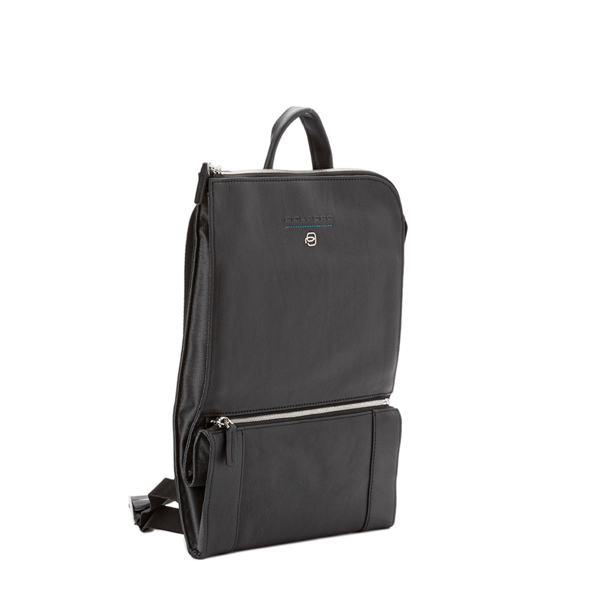Zaino in pelle nero Piquadro vista1