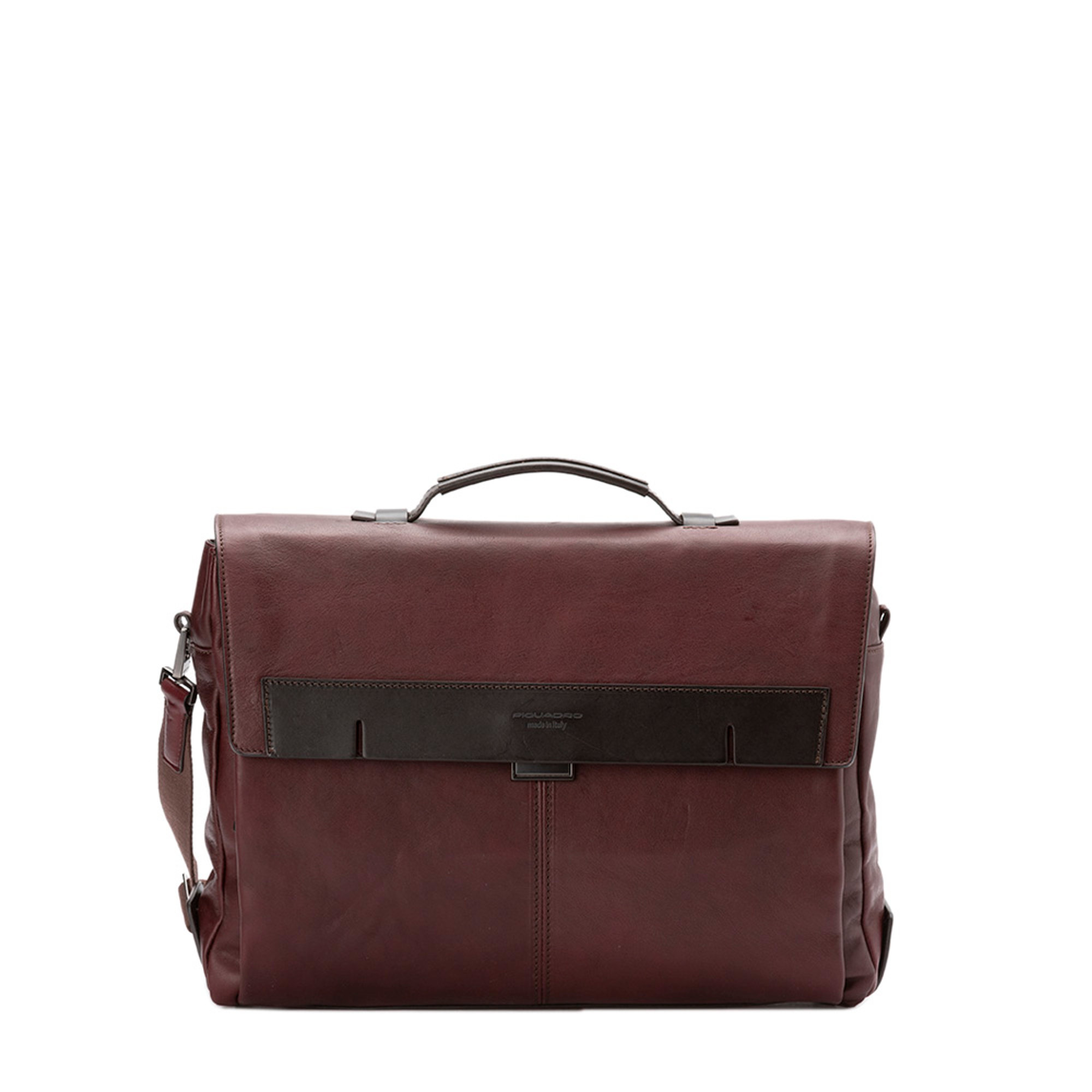 Cartella con patta bordeaux Piquadro vista0