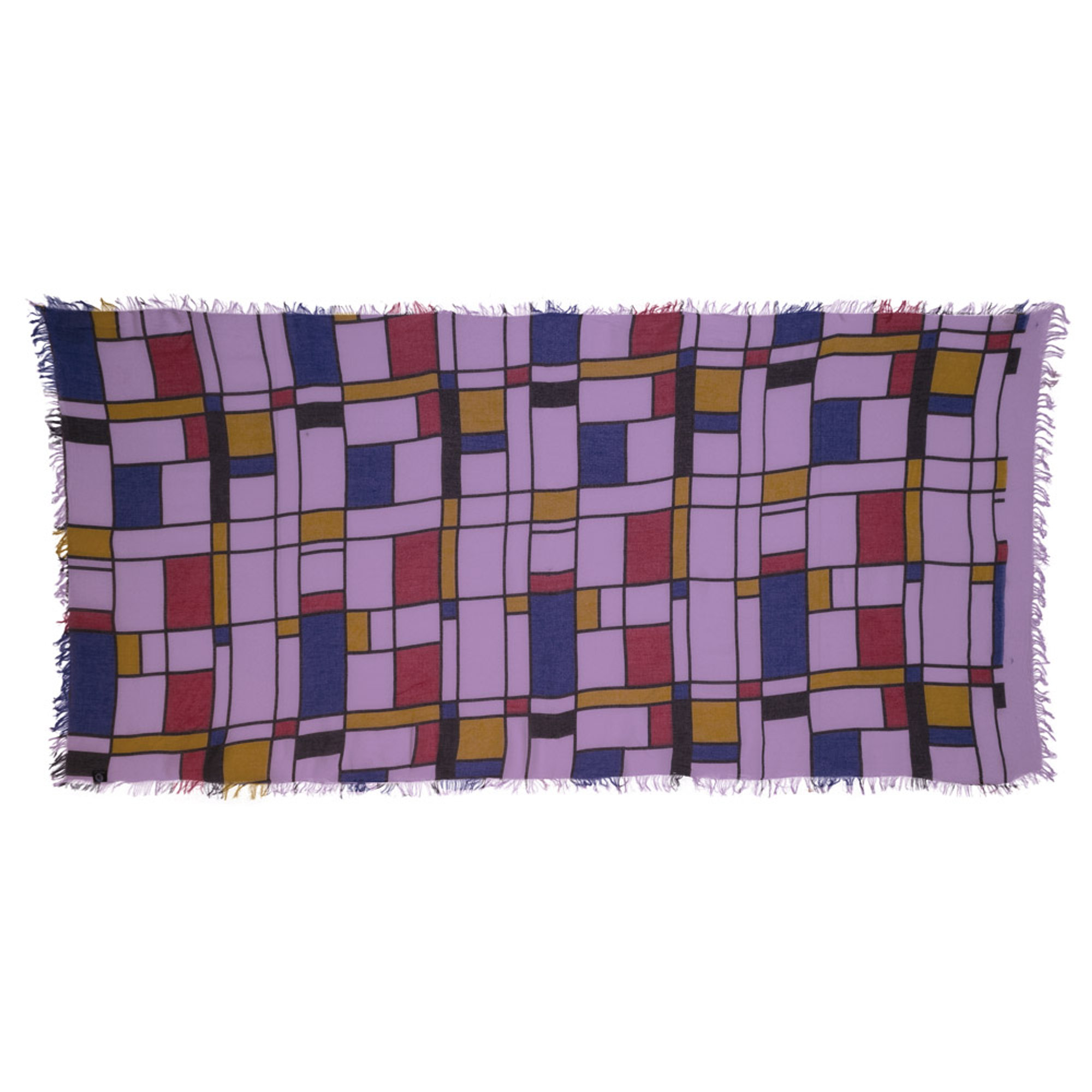 Foulard Mondrian viola My Bamboo vista0