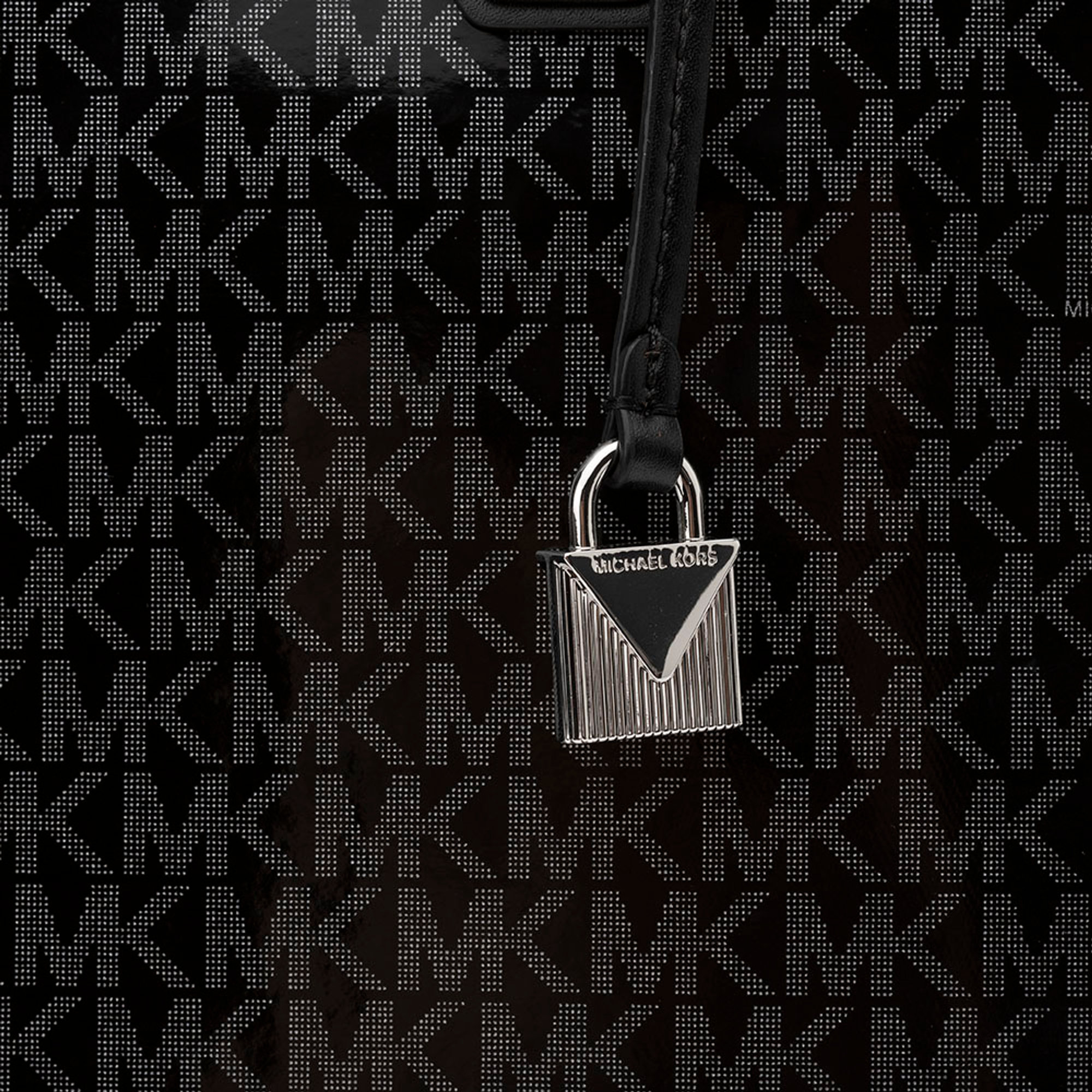 borsa a mano tote 'Mercer' grande argento e nero Michael Kors vista3