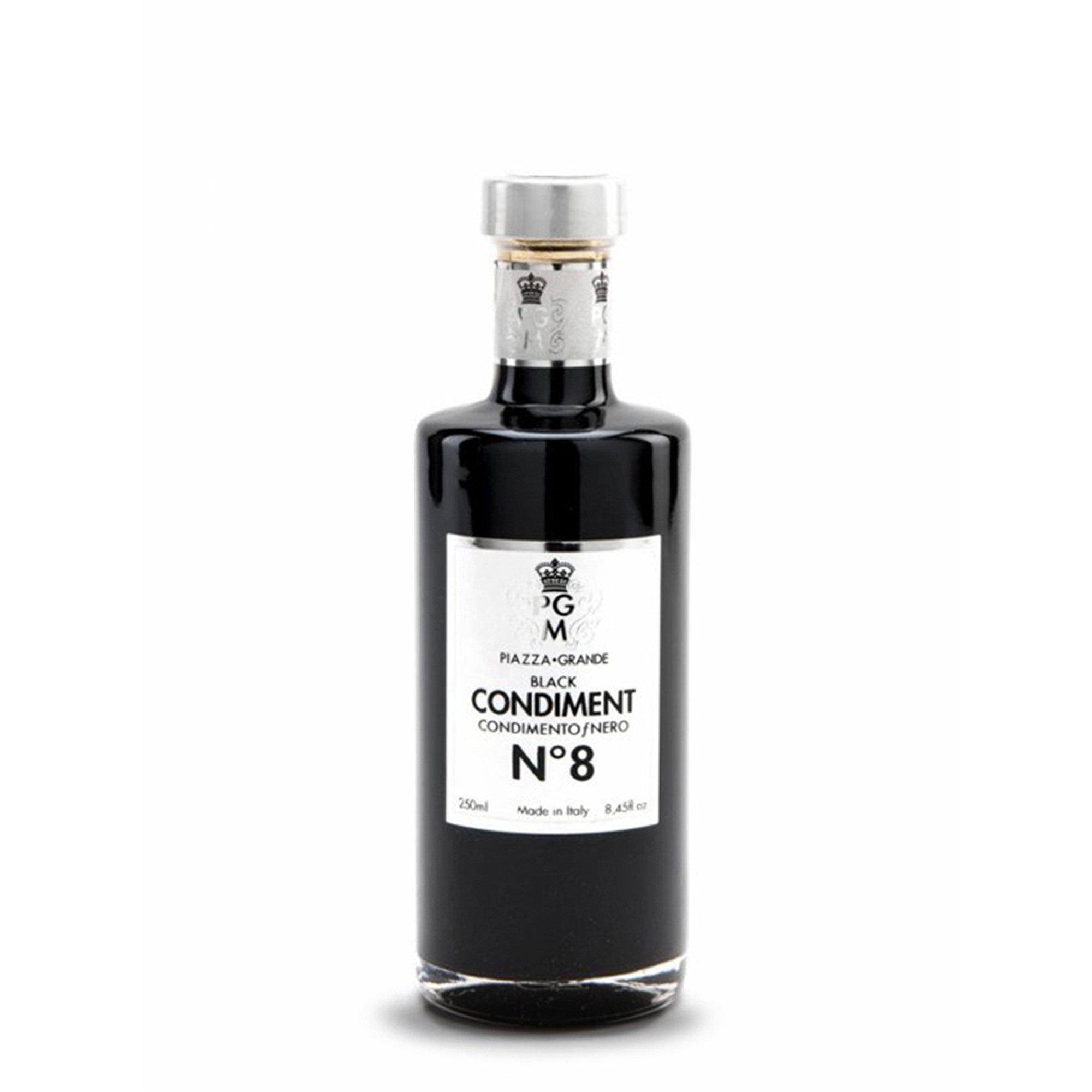 1 bottiglia - Condimento balsamico "Nero n.8" da 250 ml Mussini vista1