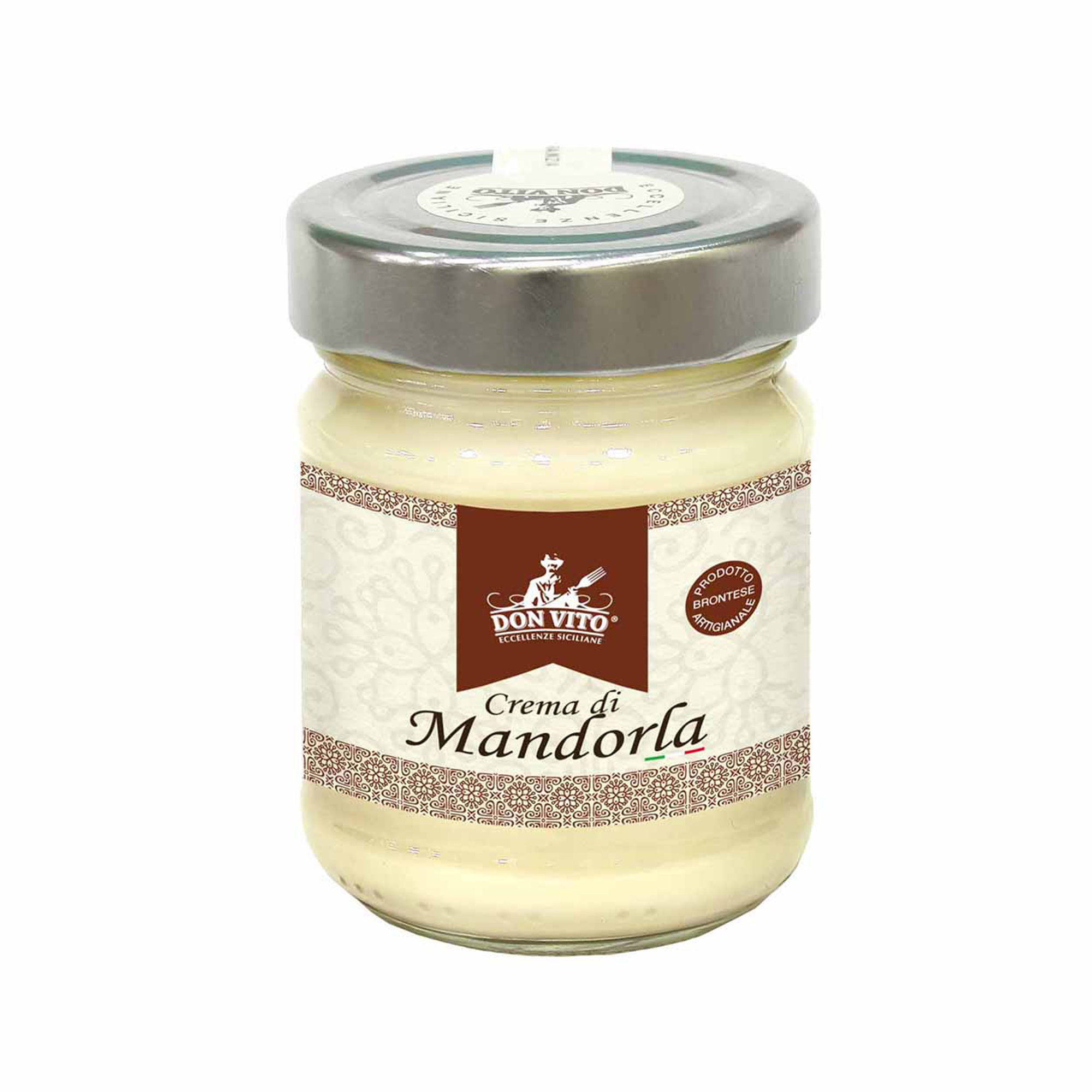 8 vasetti misti: 3 Crema di Pistacchio 190 gr - 3 Crema di Nocciola 190 gr - 2 Crema di Mandorla 90 gr Don Vito - Eccellenze Siciliane vista5