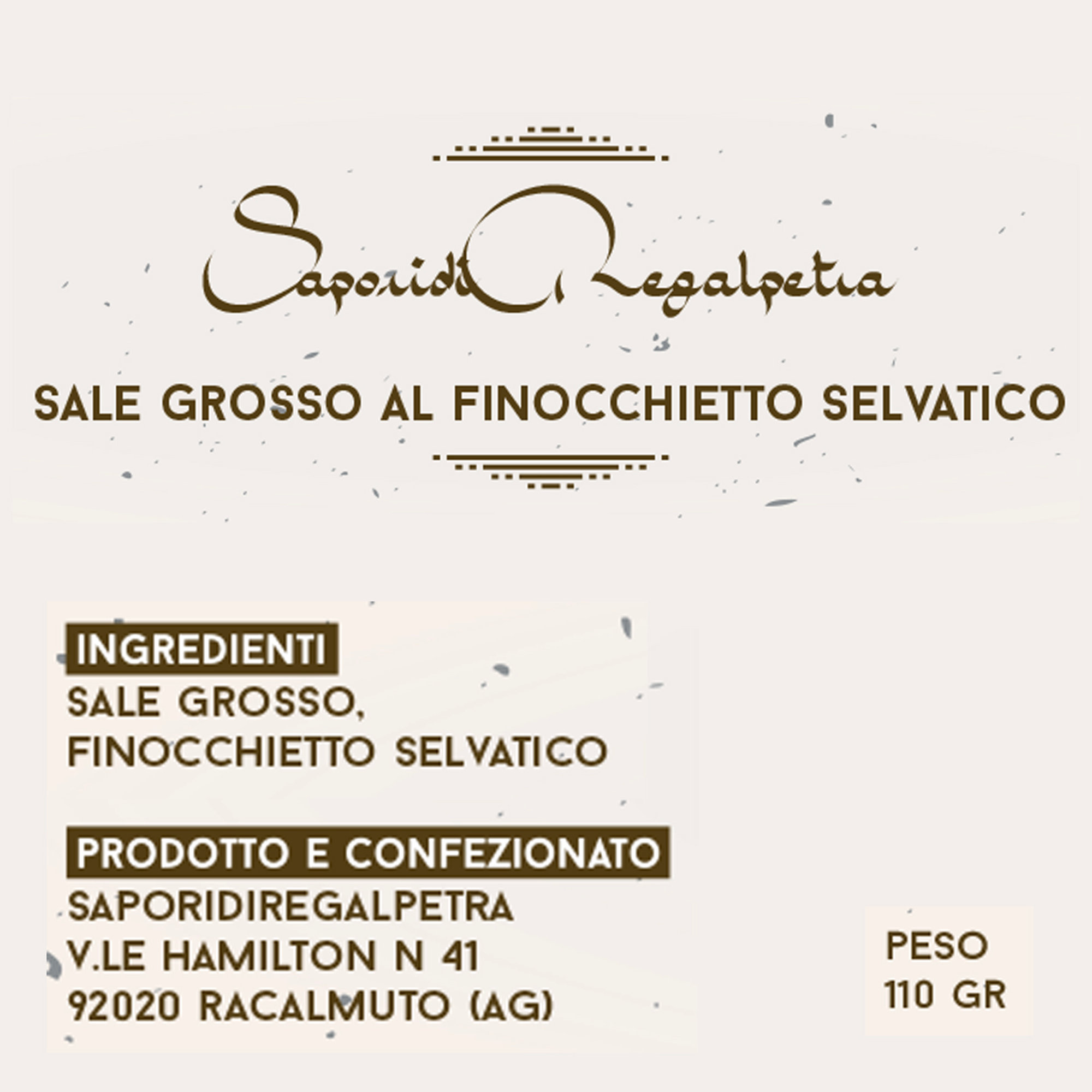 6 Salegrosso con Macinasale 110 gr: 2 Cipolla Paglina di Castrofilippo - 2 Agrumi - 2 Finocchietto selvatico Sapori di Regalpetra vista6