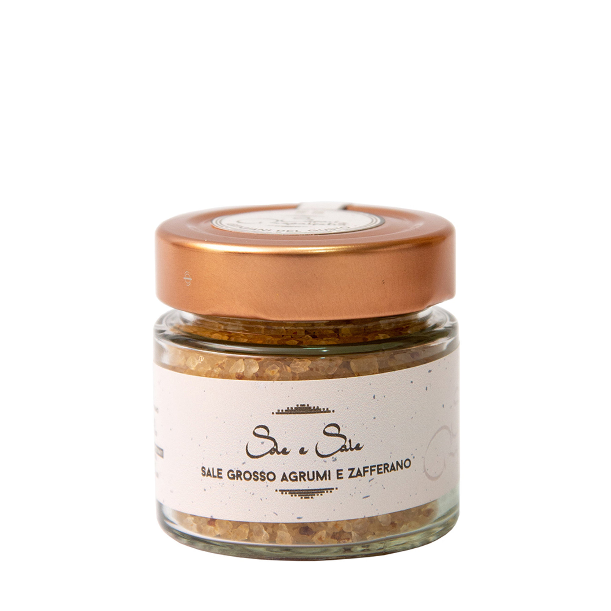 6 Sale grosso in vaso 110 gr: 2 Cipolla Paglina di Castrofilippo - 2 Aglio di Nubia - 2 Zafferano e agrumi Sapori di Regalpetra vista3