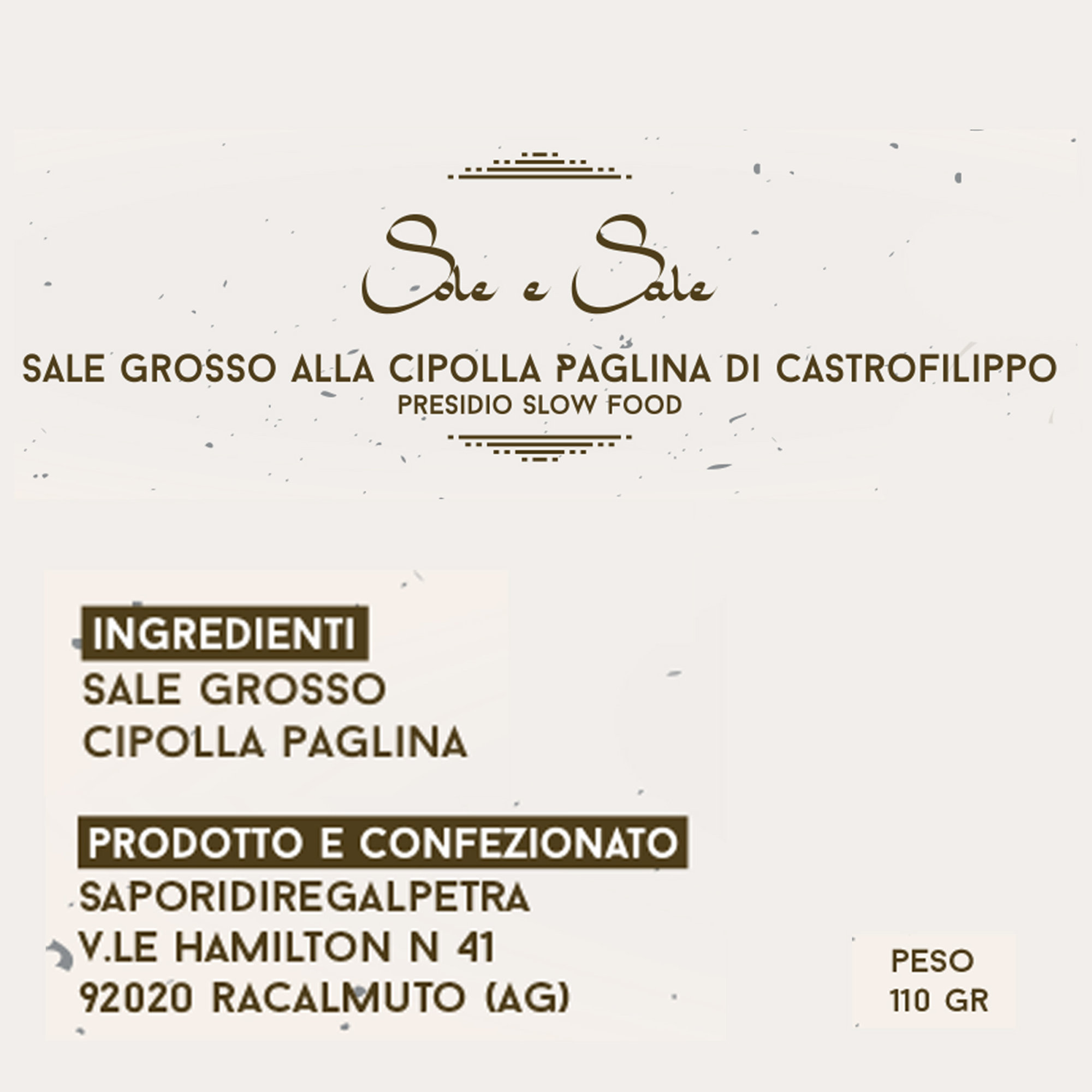 6 Sale grosso in vaso 110 gr: 2 Cipolla Paglina di Castrofilippo - 2 Aglio di Nubia - 2 Zafferano e agrumi Sapori di Regalpetra vista2