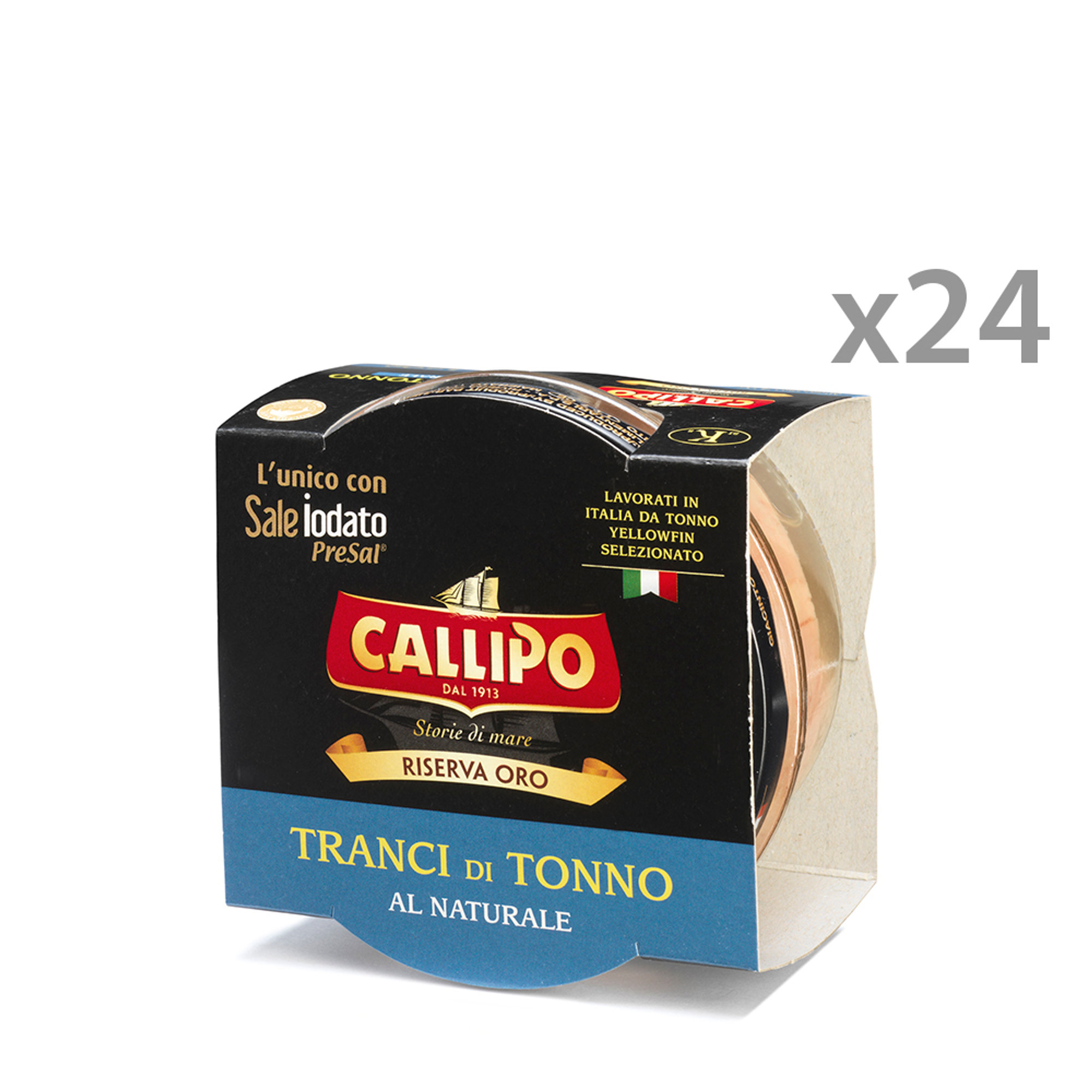 24 vasetti - Tonno al naturale 160 gr Callipo vista0