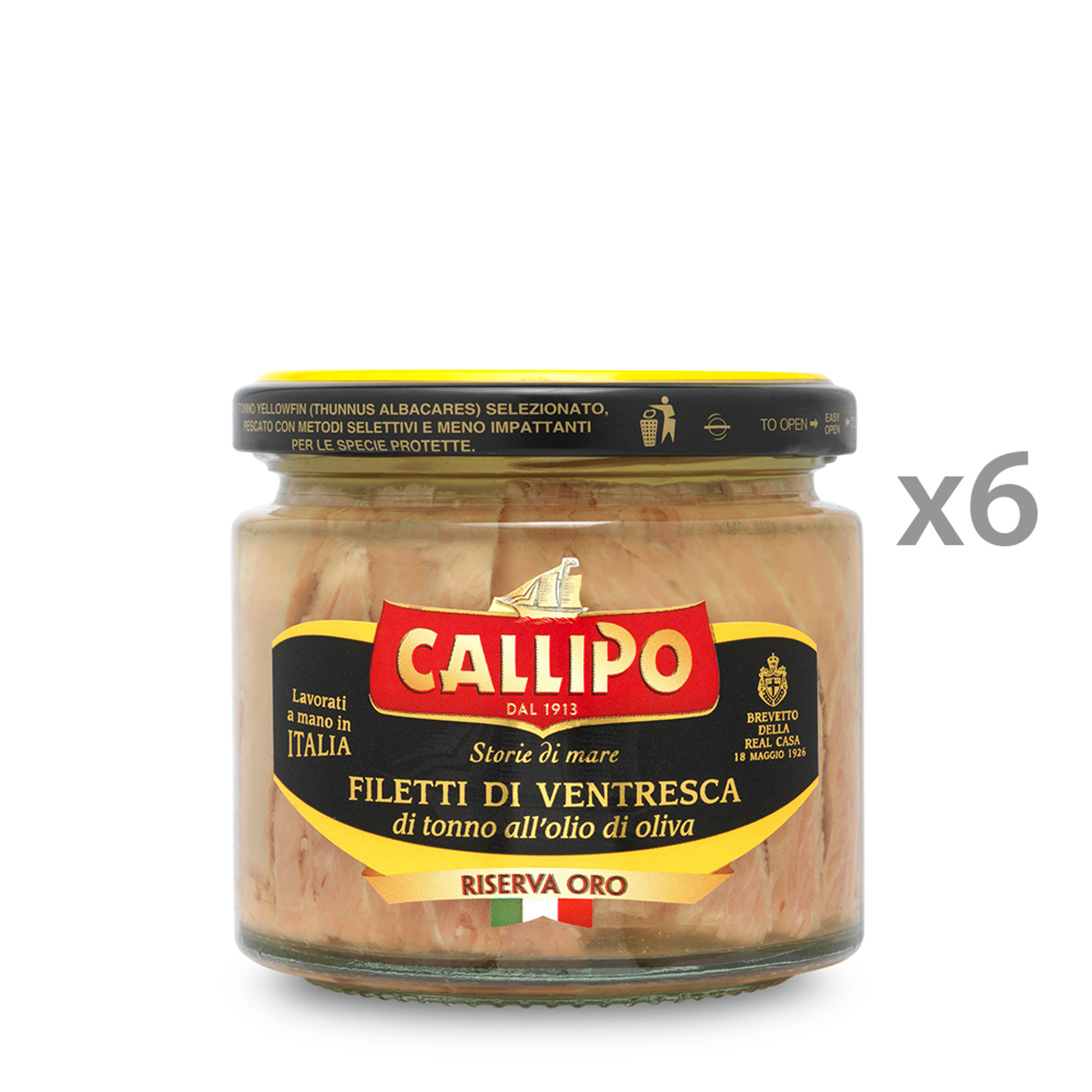 6 vasetti - Filetti di ventresca 200 gr Callipo vista0