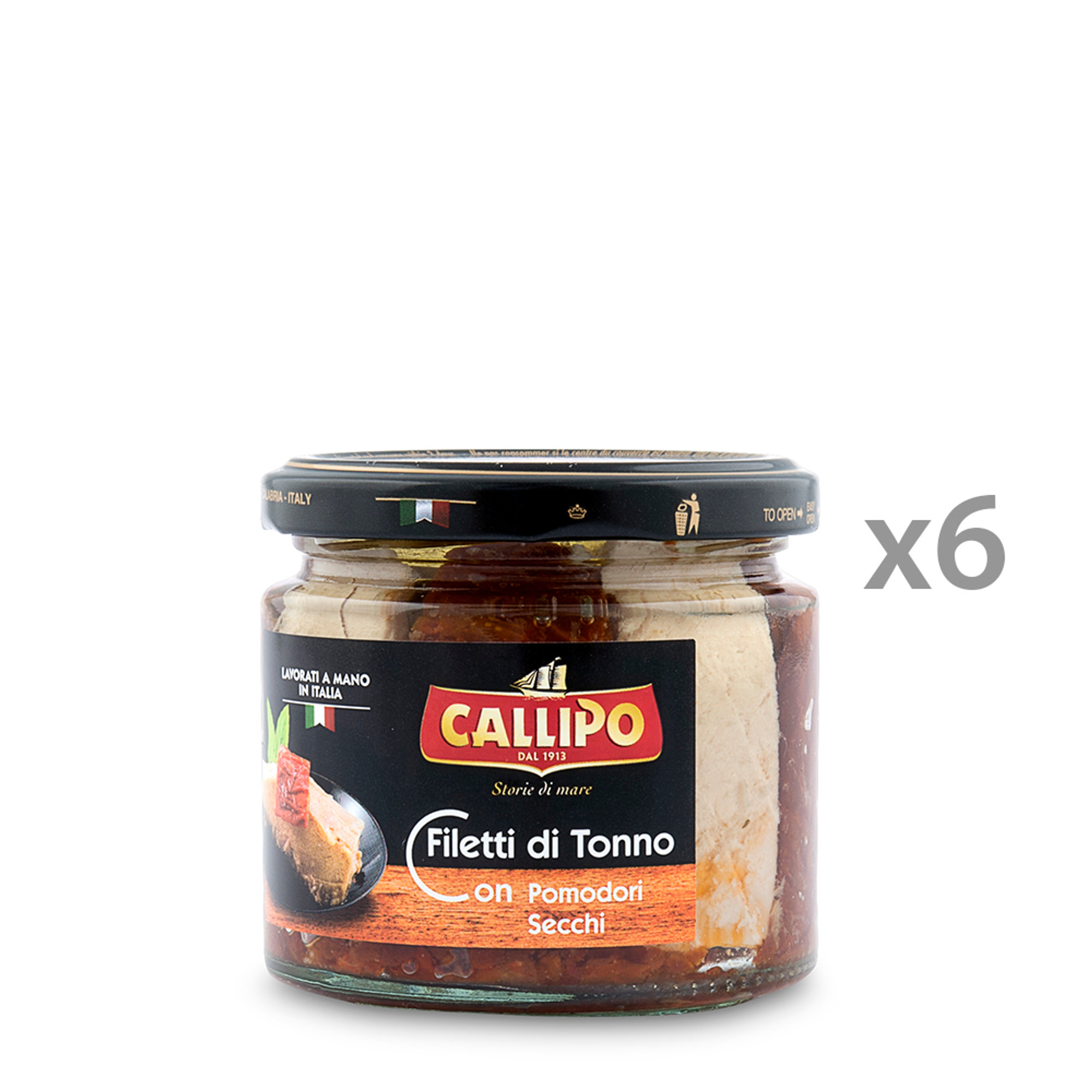 6 vasetti - Filetti con pomodori secchi  200 gr Callipo vista0