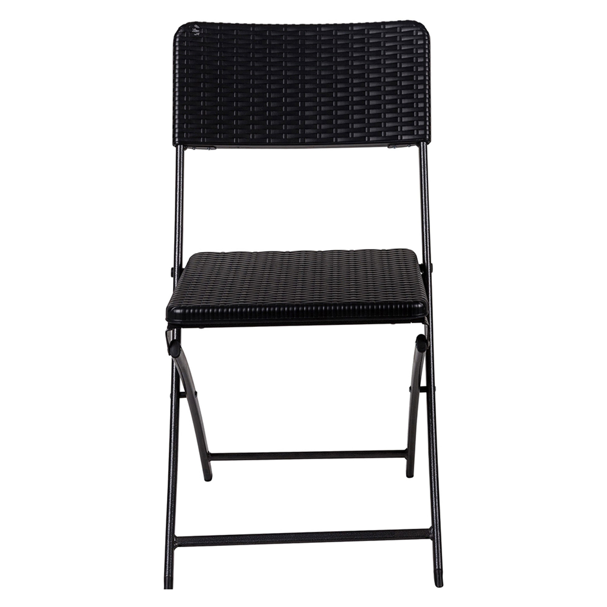Juego de 4 sillas plegables, color negro Esterno total black vista2