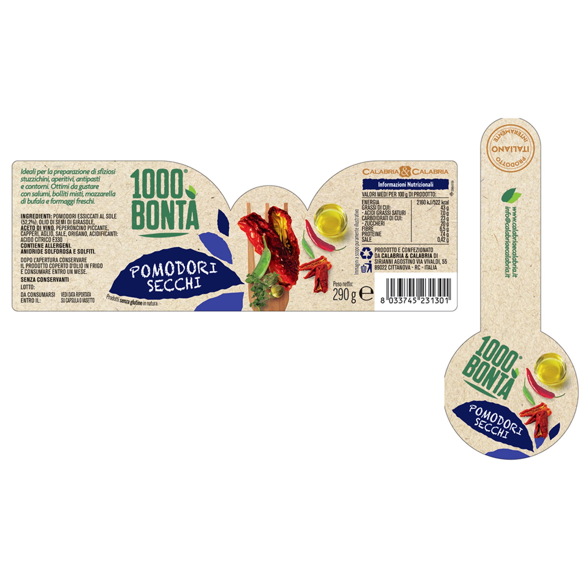 Mix 6 antipasti: 2 carciofi a spicchi - 2 pomodori secchi - 2 cipolla a filetti 1000 Bontà vista6