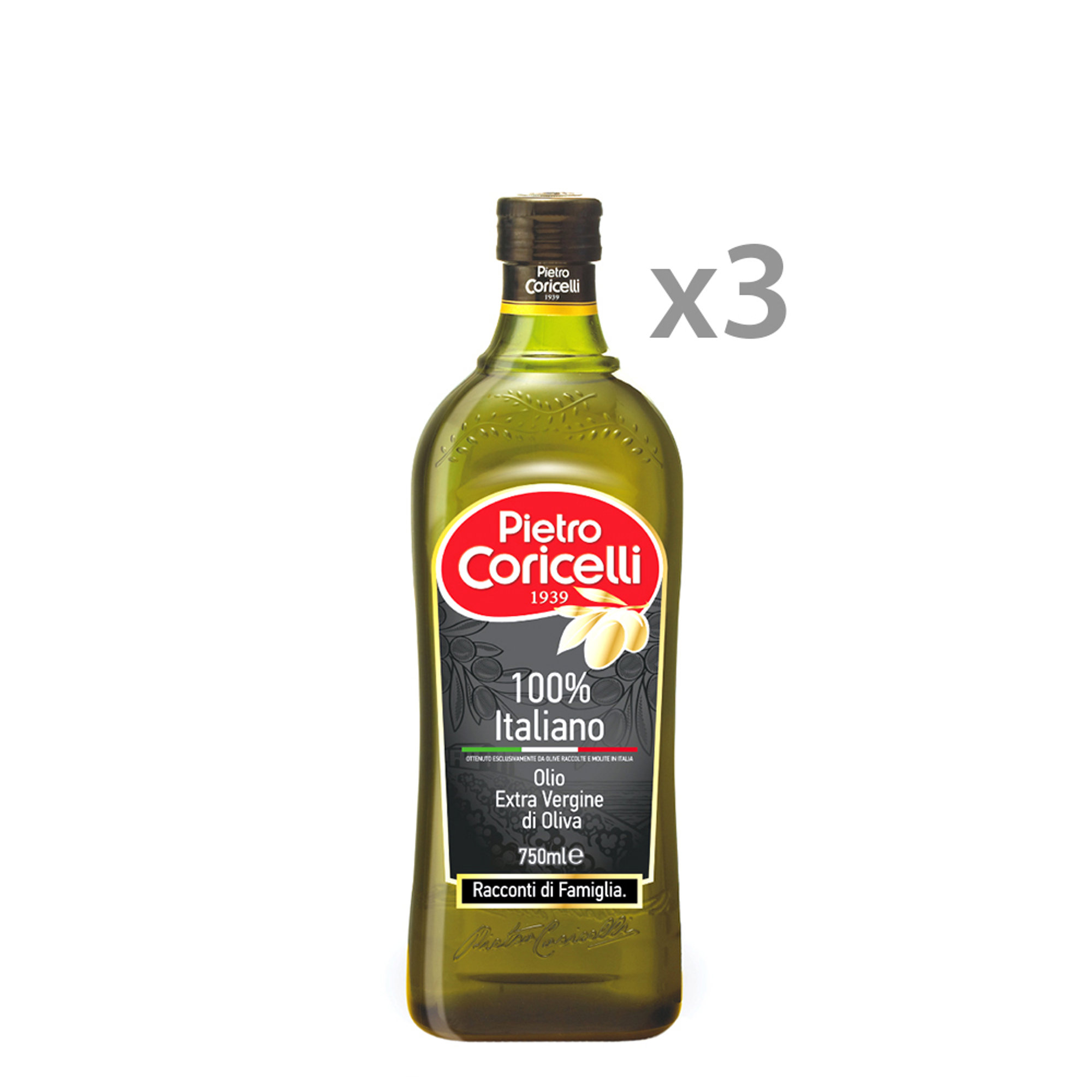 3 bottiglie - Olio Evo 100% Italiano 750 ml Coricelli vista0