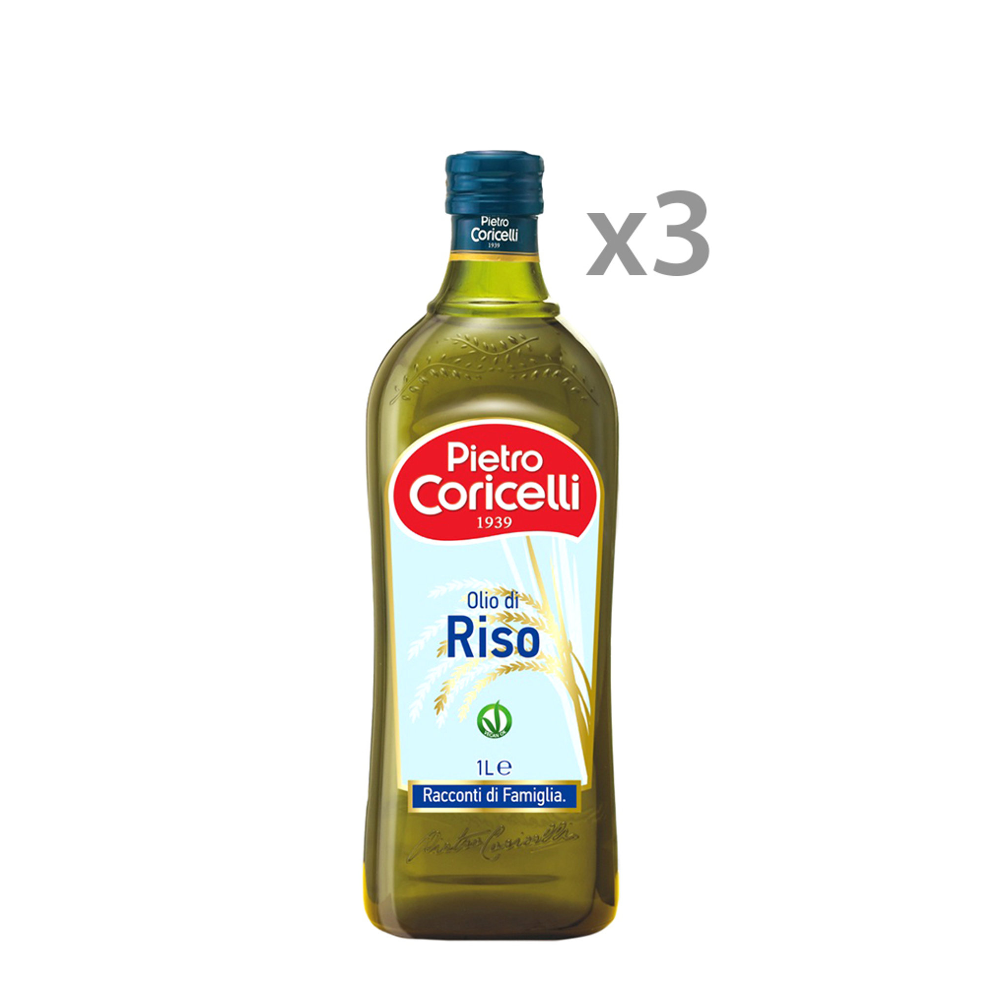 3 bottiglie - Olio di Riso 1 lt Coricelli vista0