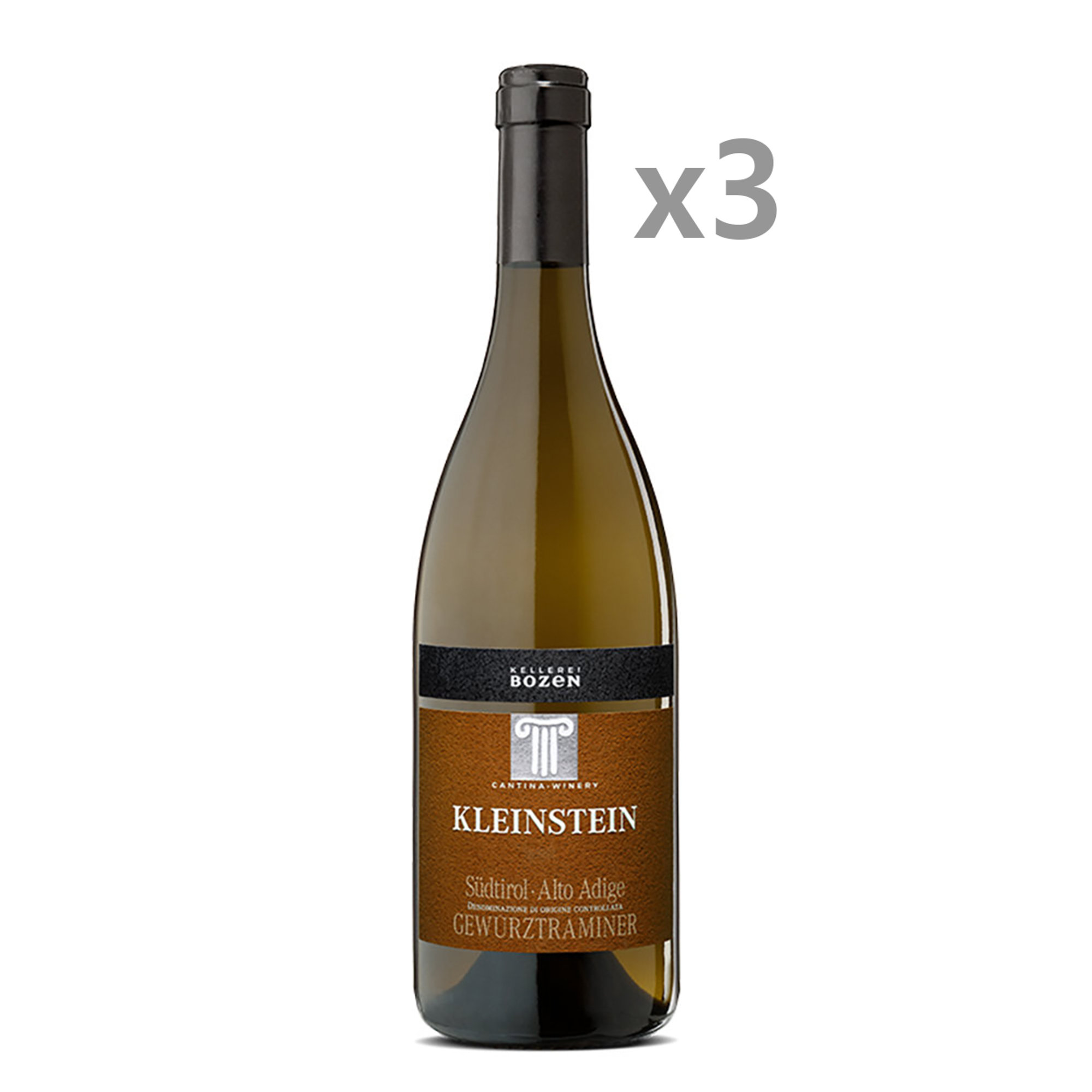 3 bottles - Gewurztraminer Kleinstein DOC 2021 Kellerei Bozen vista0