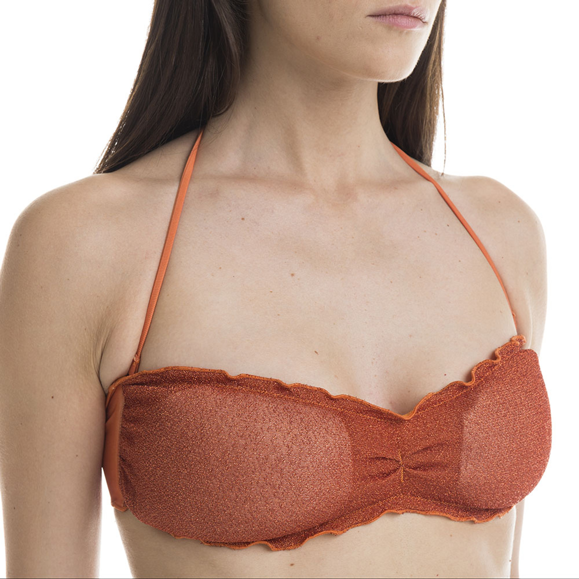 Bikini 4GIVENESS a fascia lurex arancione 4GIVENESS vista3