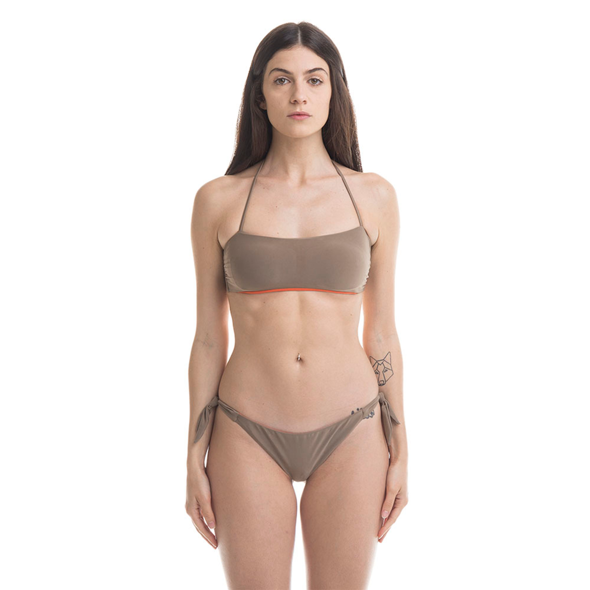 Bikini 4GIVENESS reversibile verde militare e arancione 4GIVENESS vista0
