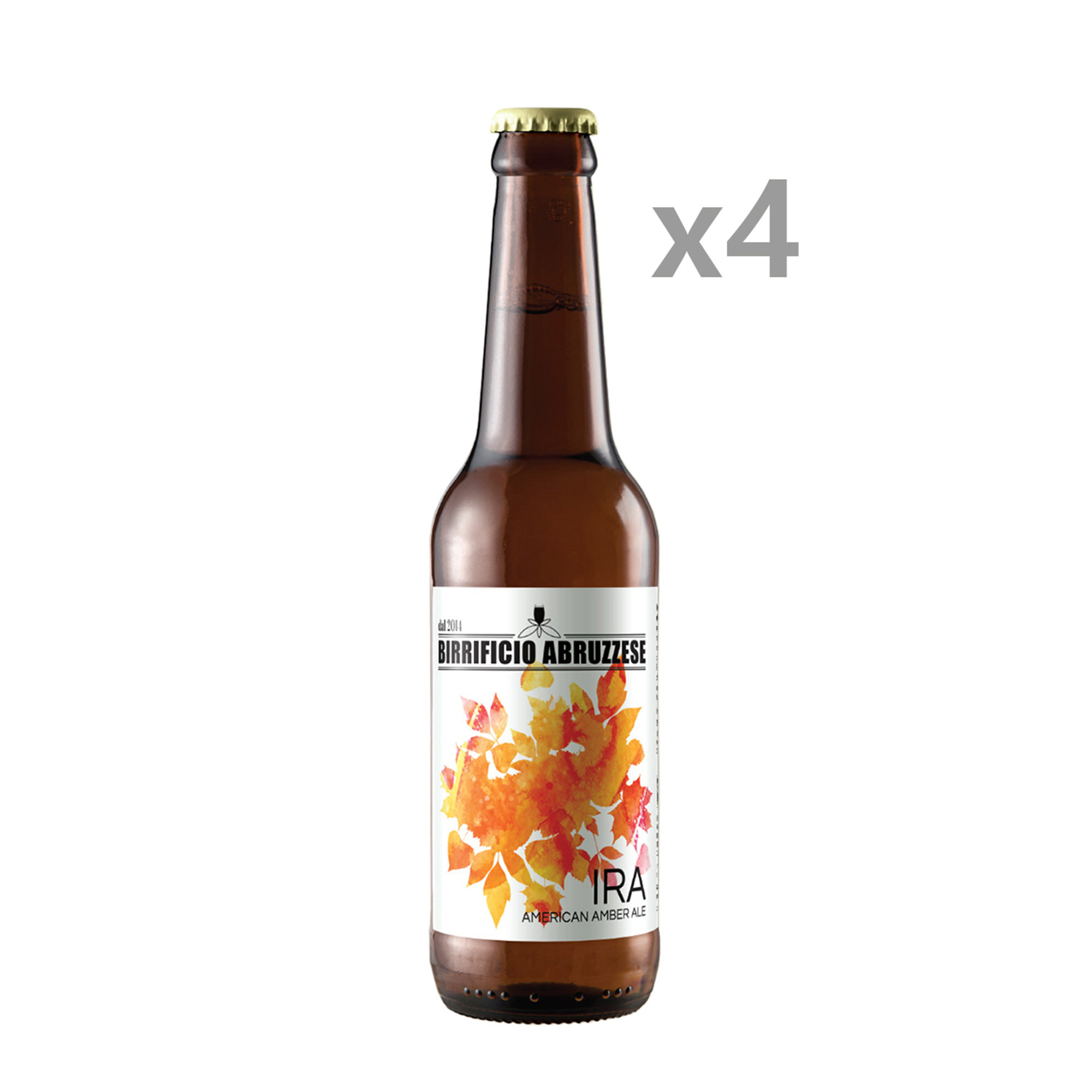 4 bottiglie - IRA American Amber Ale 50 cl Birrificio Abruzzese vista0