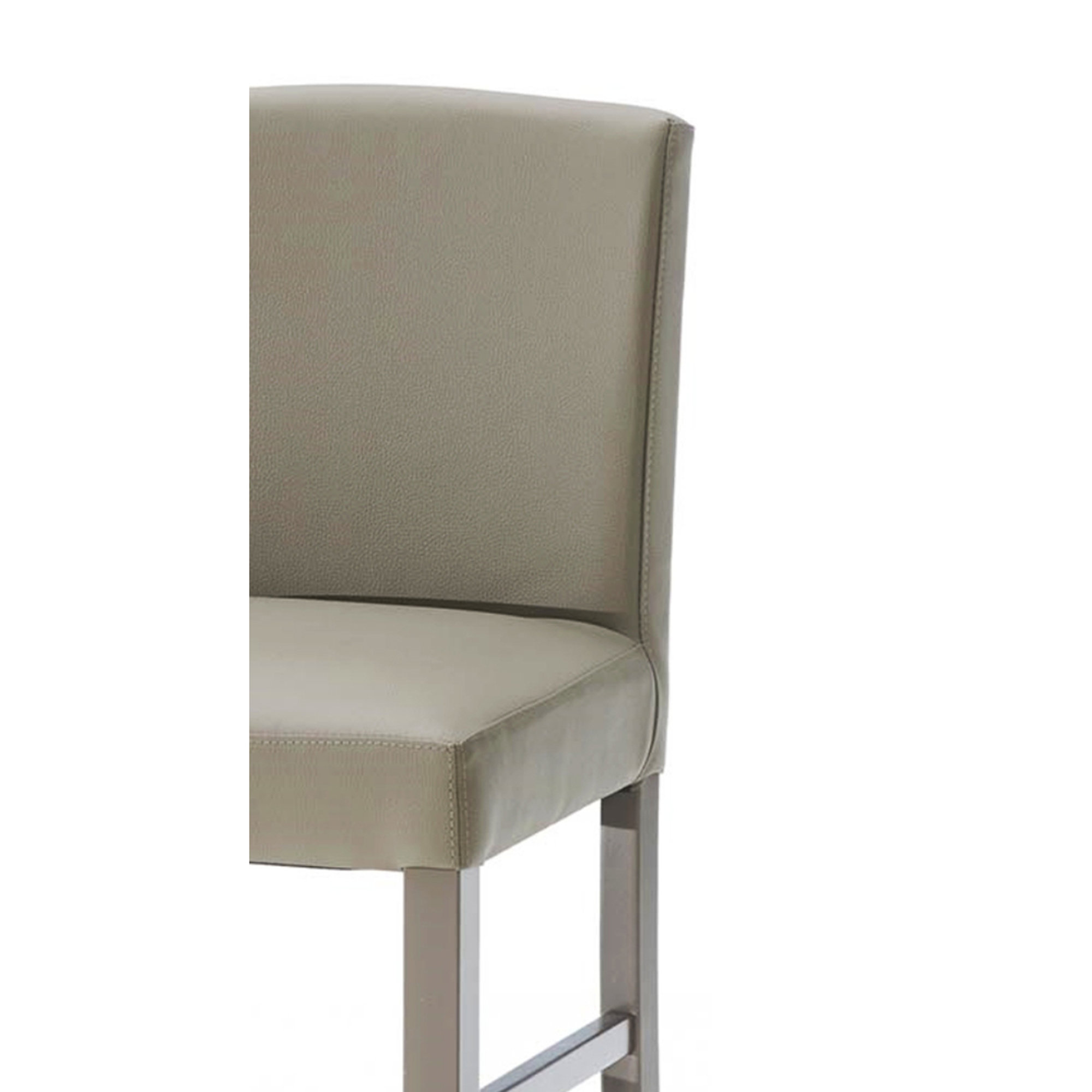 Sgabello BAR imbottito, tortora La purezza del bianco vista1