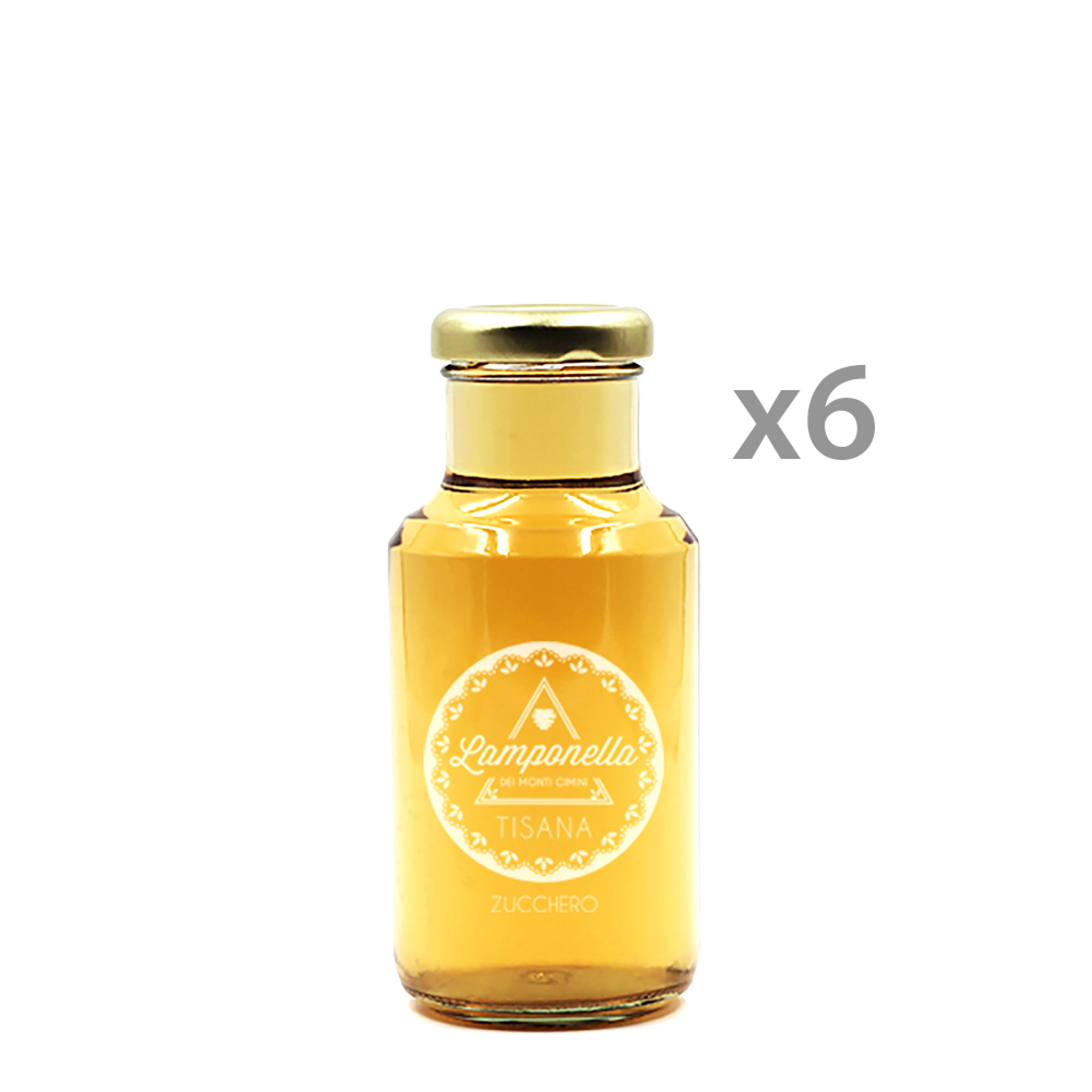 6 bottigliette - Lamponella con Zucchero 200ml Lamponi dei Monti Cimini vista0