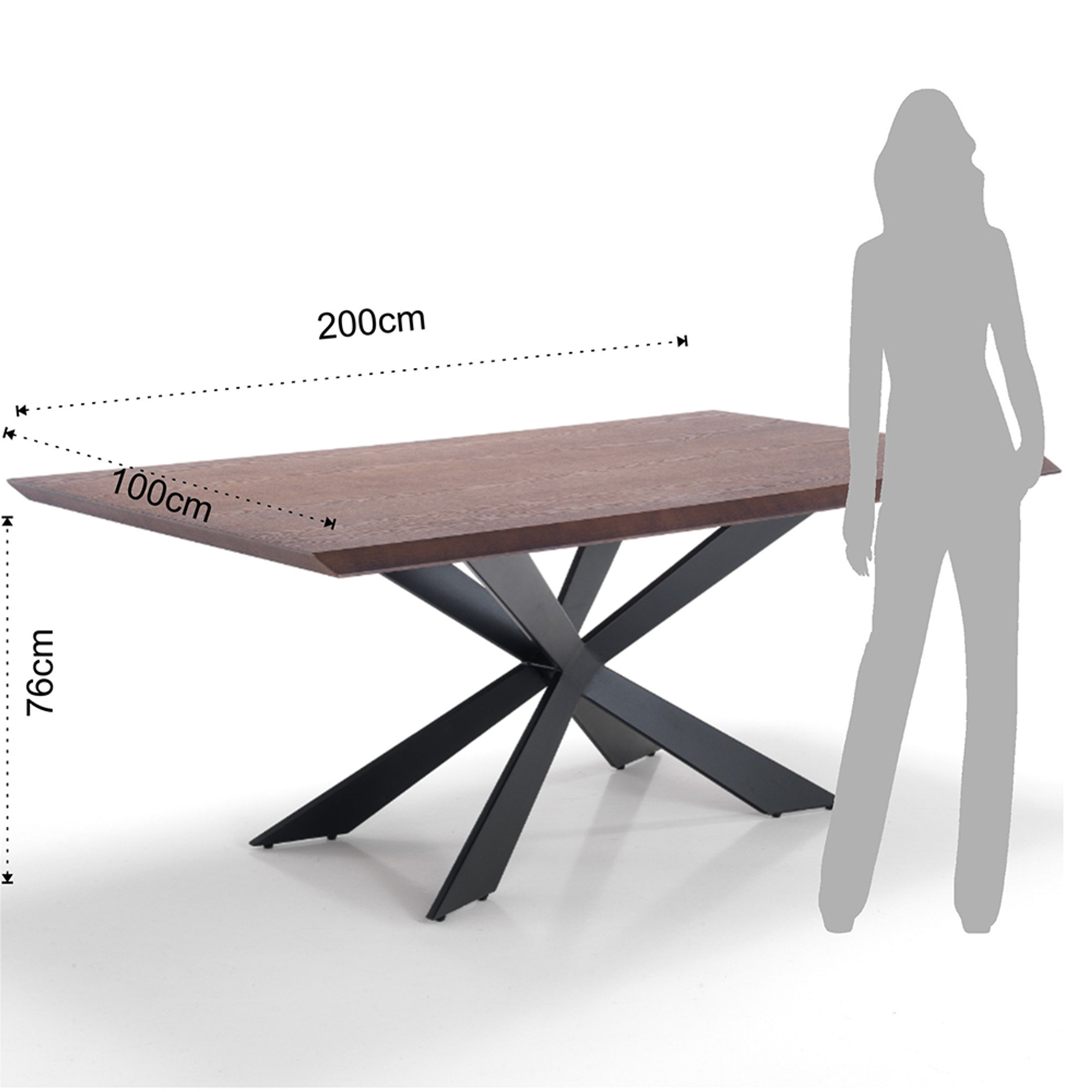 Tavolo fisso TIPS, noce scuro Eleganza contemporanea vista2