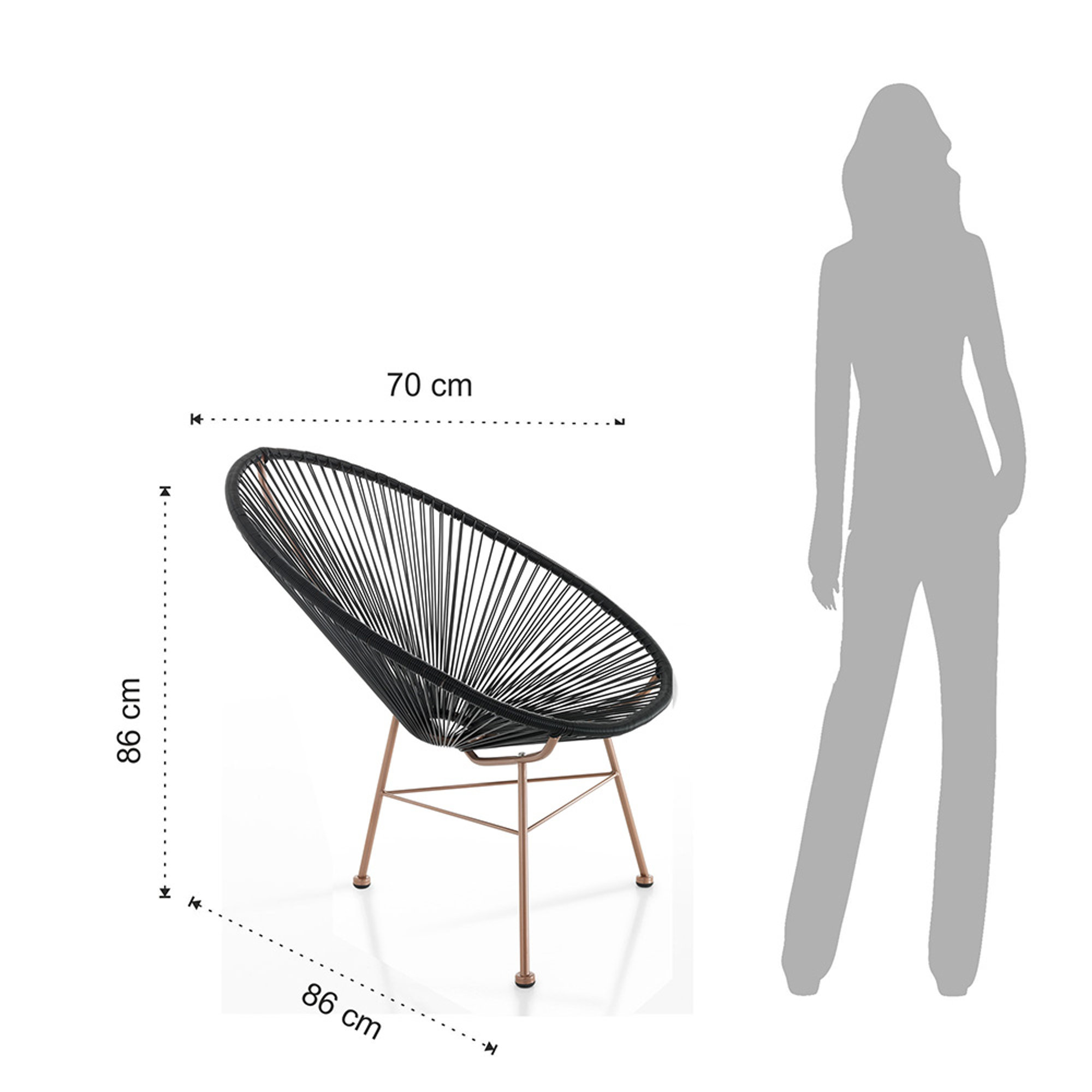 Poltrona daNUMANA, nero Eleganza contemporanea vista3