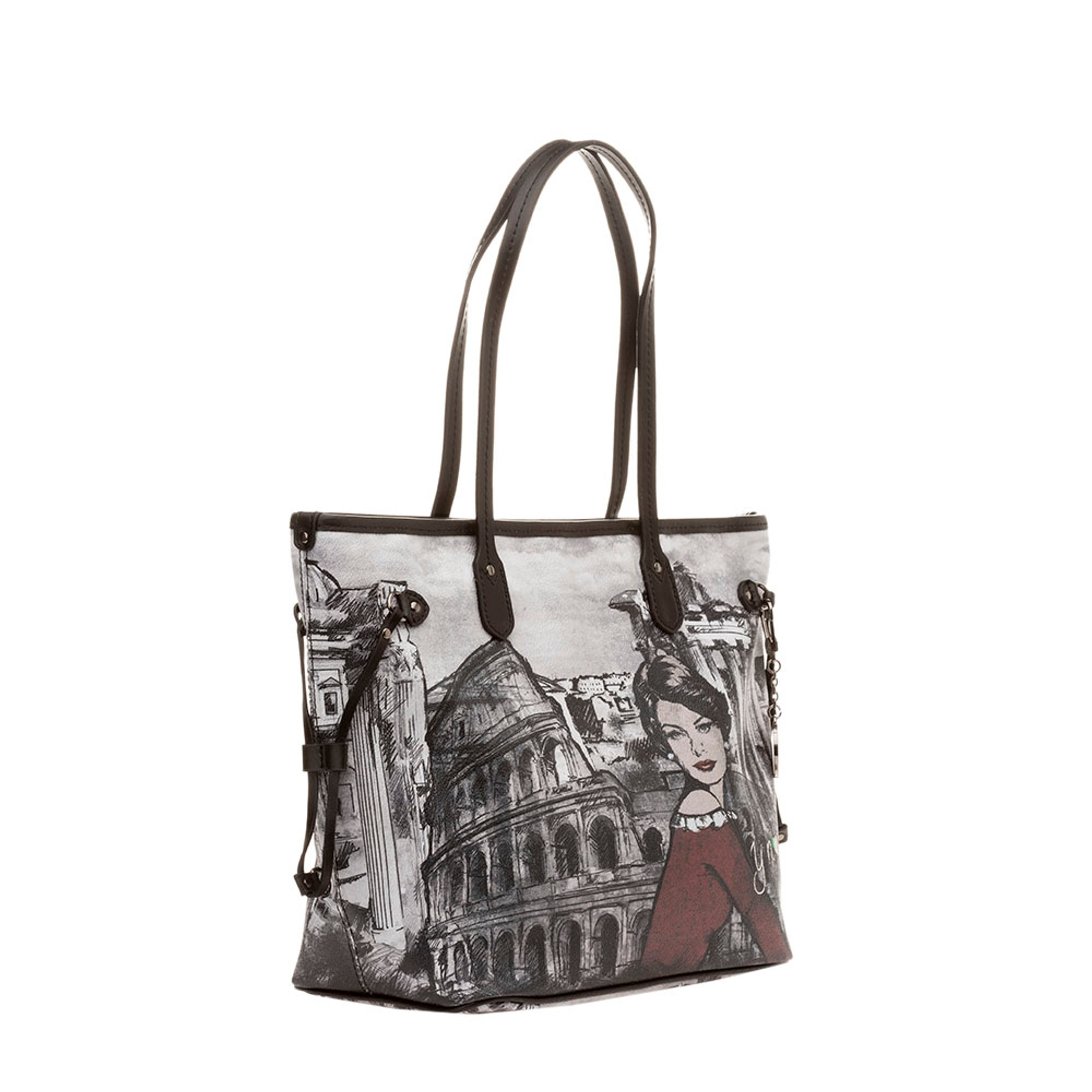 Shopping bag Sophia Loren-Roma nera Y Not vista1