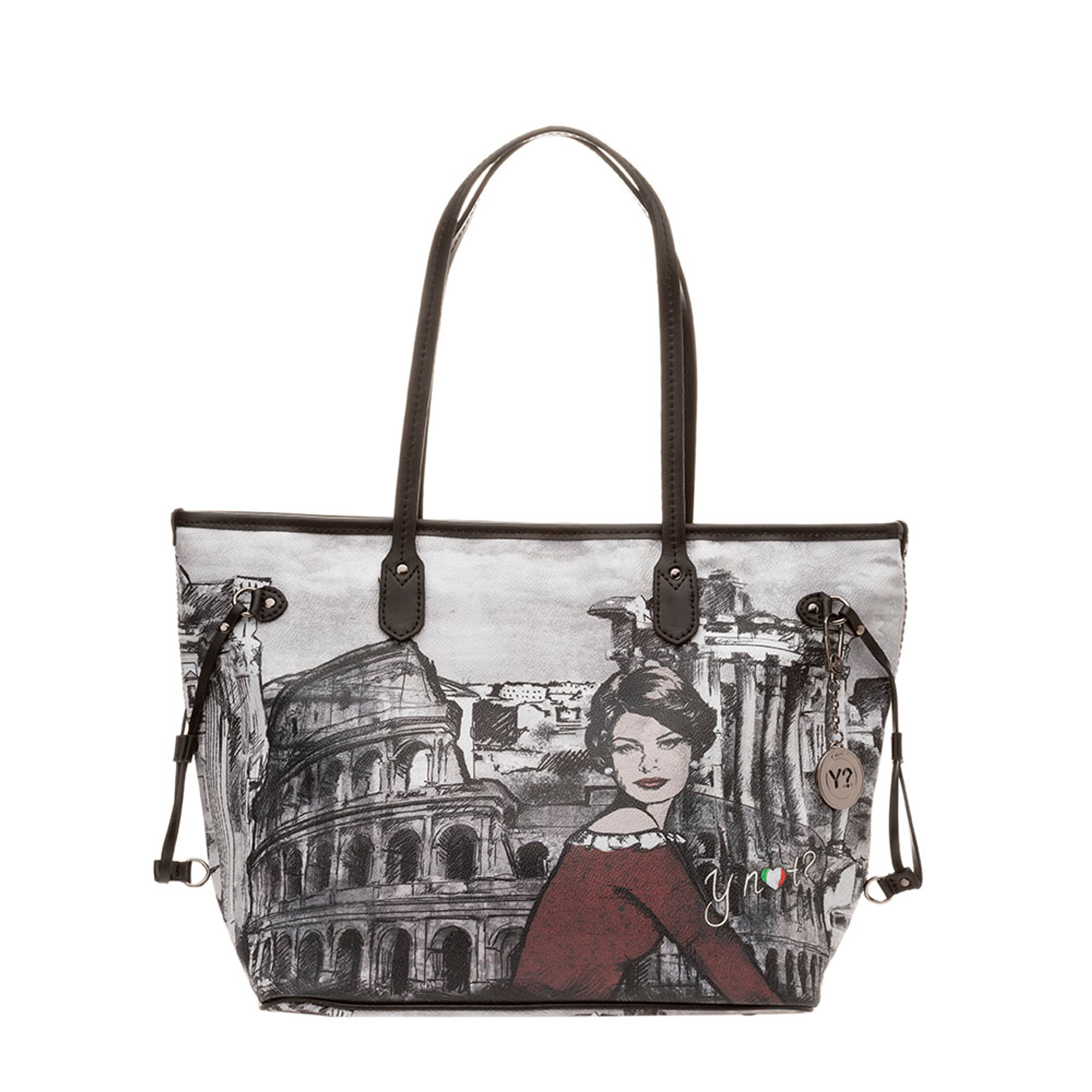 Shopping bag Sophia Loren-Roma nera Y Not vista2