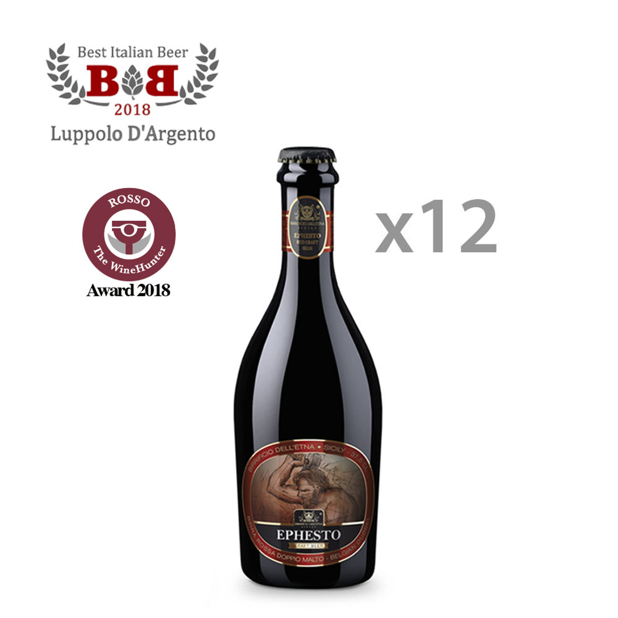 12 bottiglie - Ephesto Rossa 37,5 cl Birrificio dell'Etna vista0