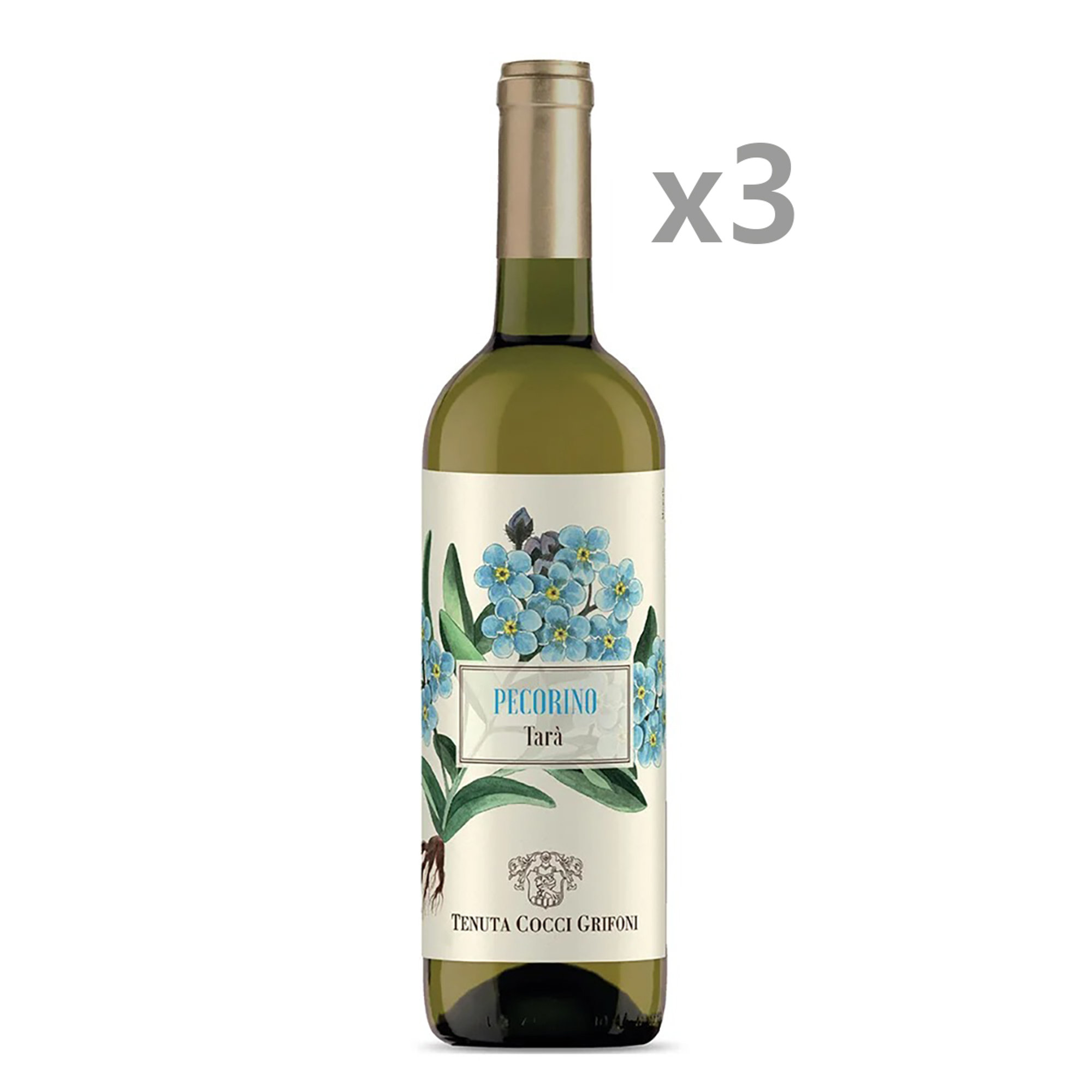3 bottiglie - Falerio DOC Pecorino Tenuta Tarà 2023 Cocci Grifoni vista0