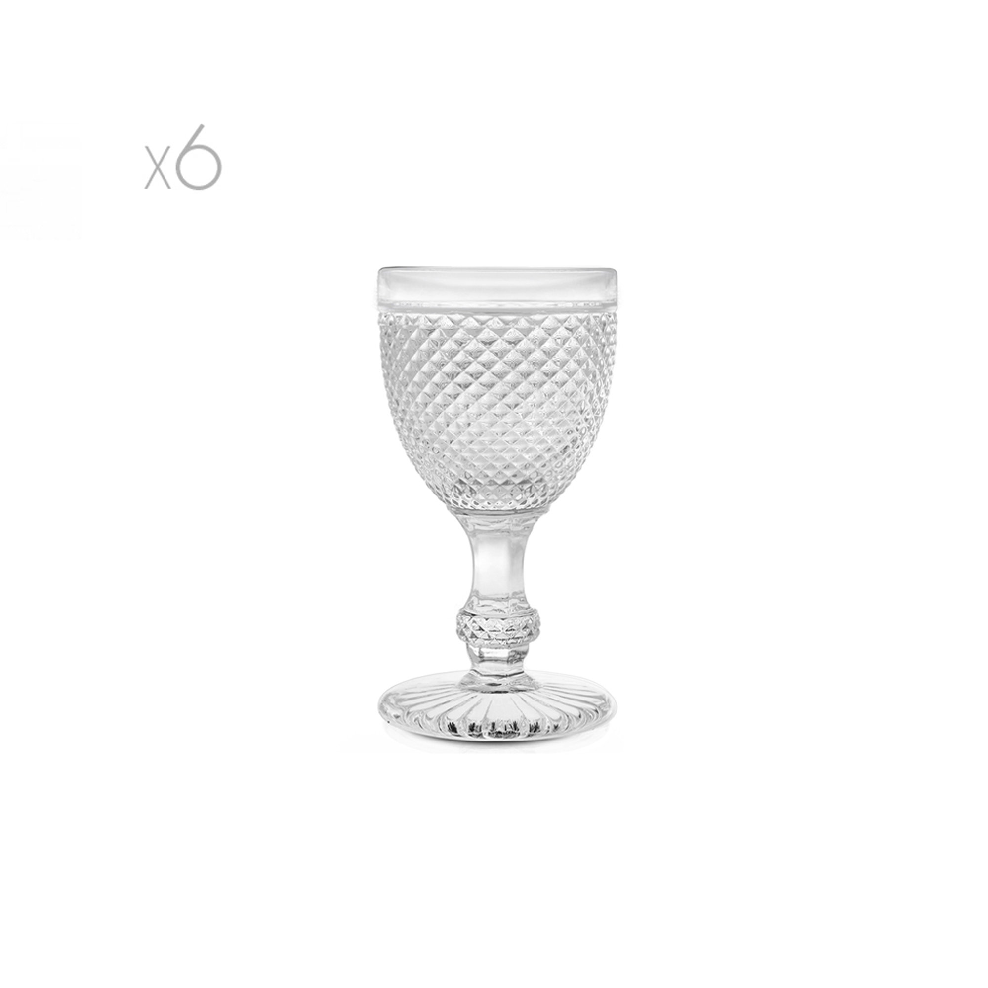 Set 6 calici acqua "Diamantato" cl 29 Tavola Bon Ton vista0