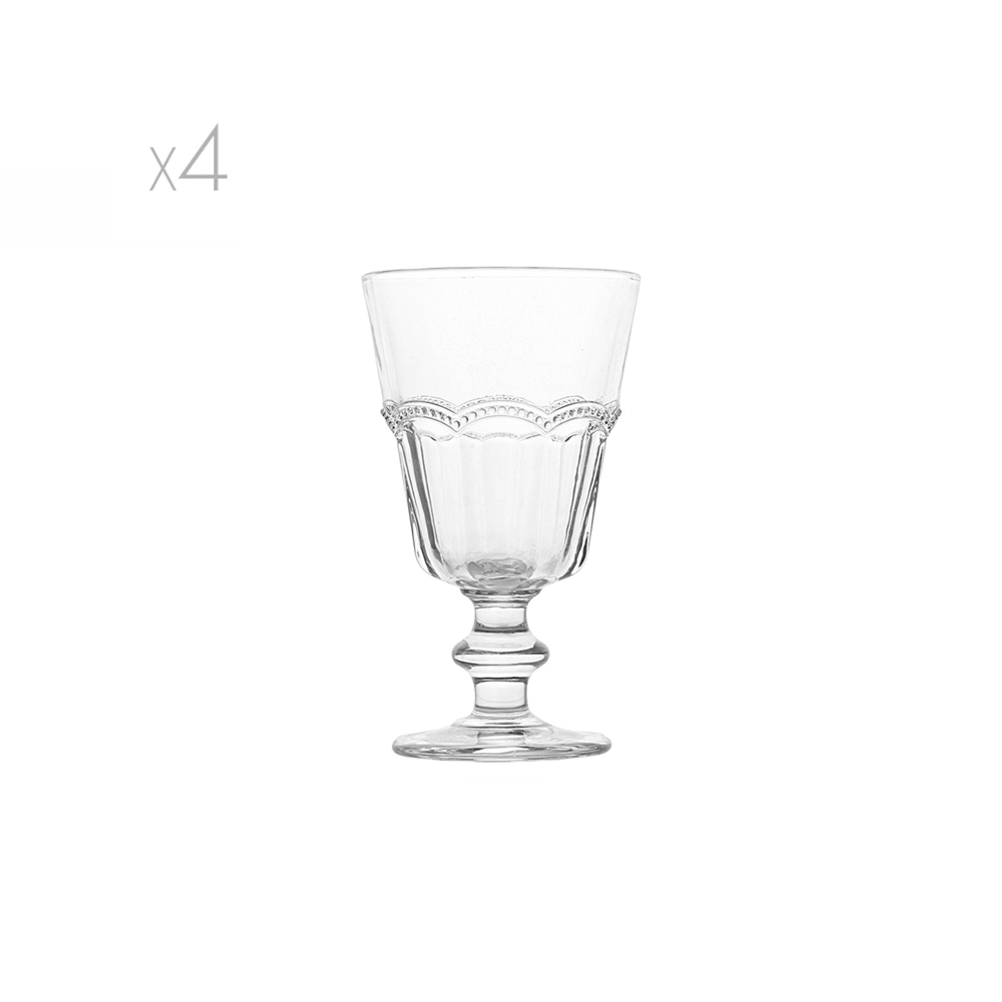 Set 4 calici "Barocco", 18 cl Tavola Bon Ton vista0