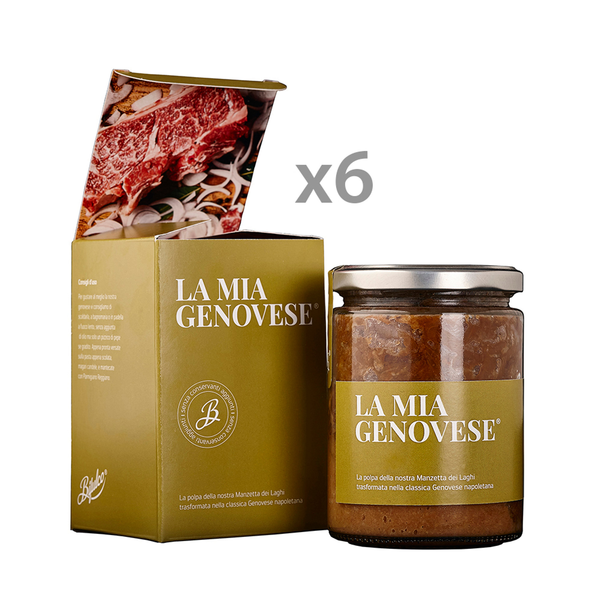 6 vasetti da 350 gr - "La Mia Genovese" Braceria Bifulco vista0