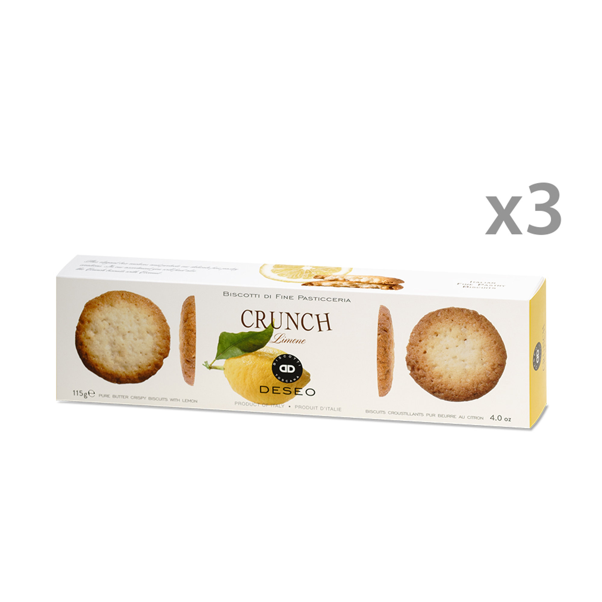 3 confezioni - Crunch Limone 115 gr Deseo vista0