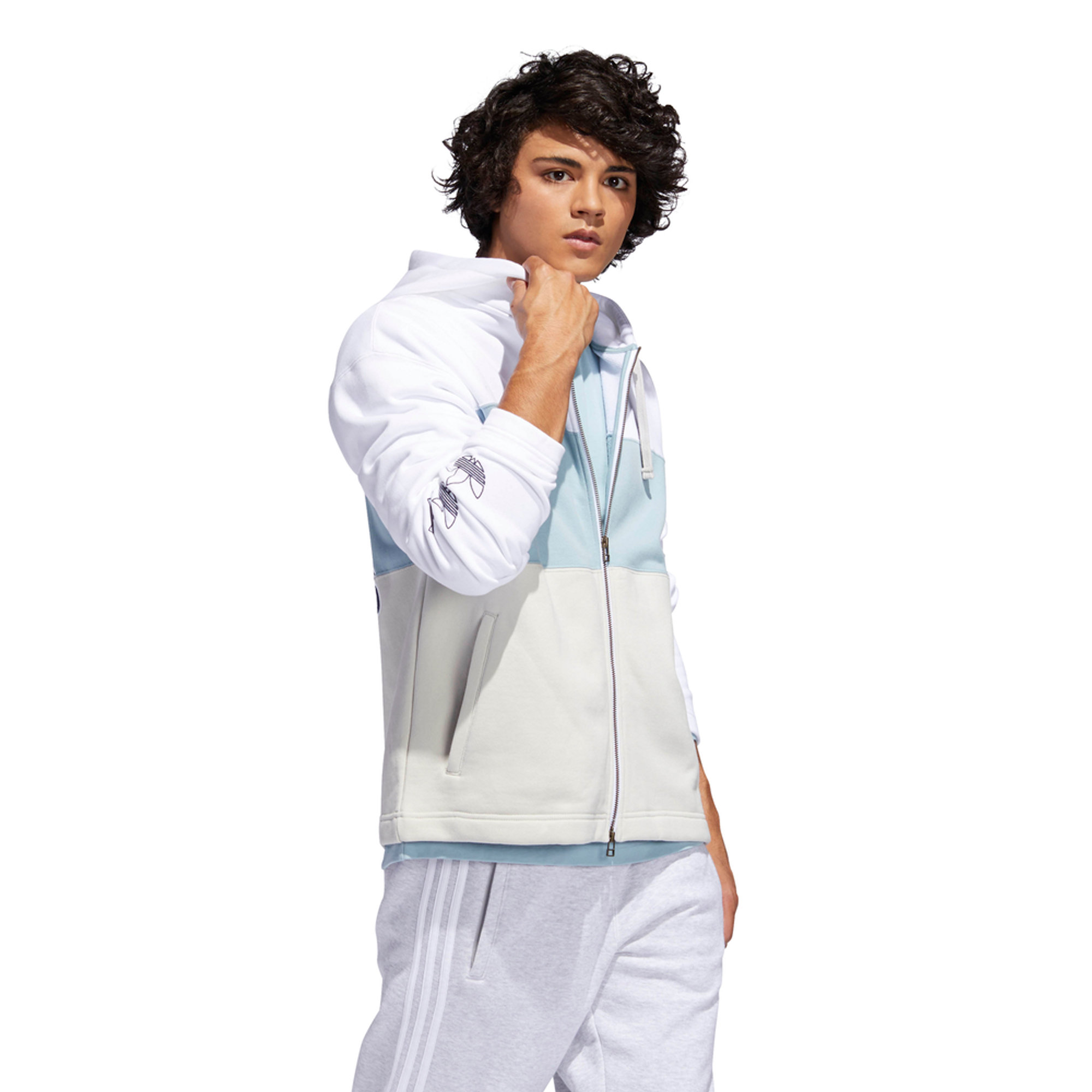 Felpa con zip multicolor ADIDAS vista1