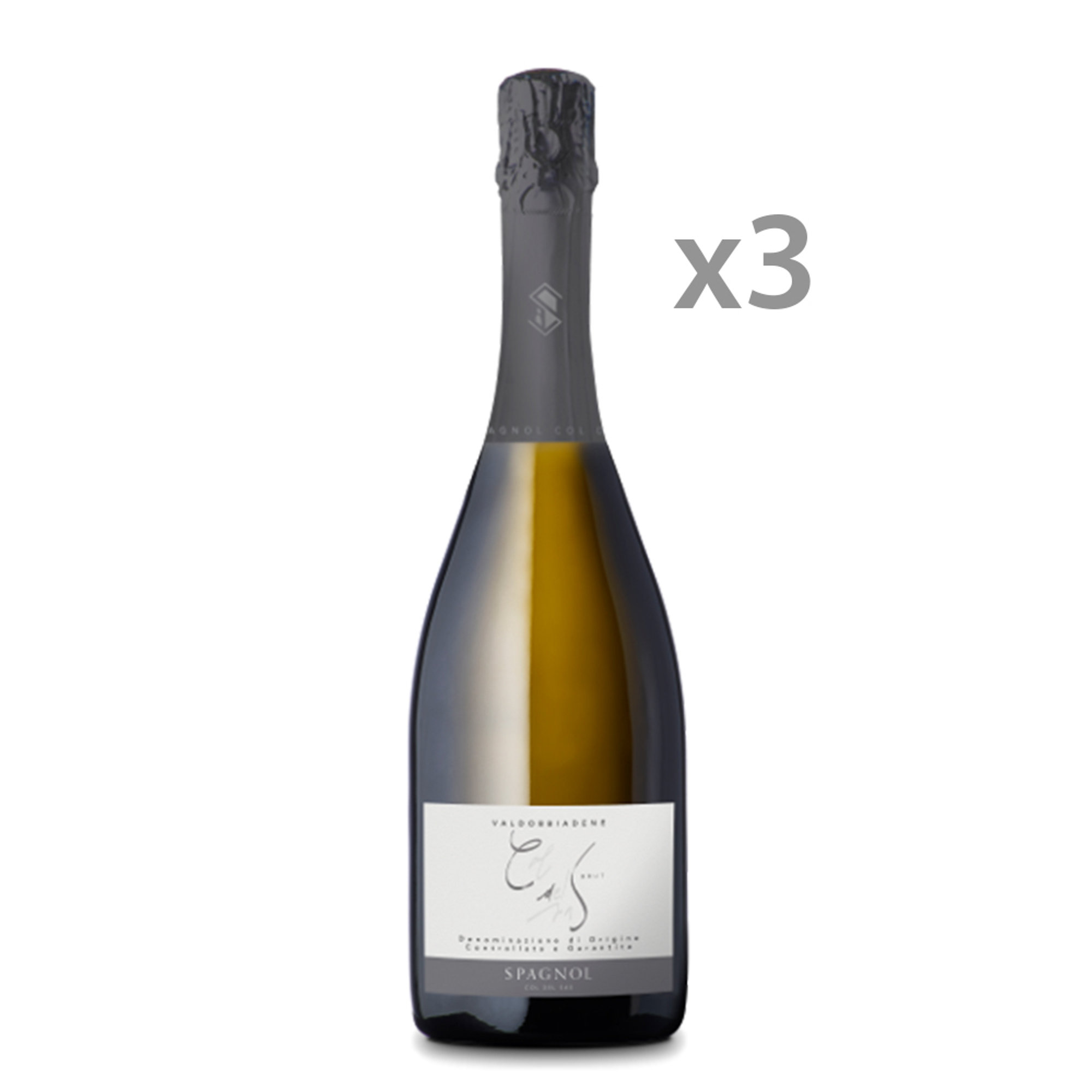 3 bottiglie - "Col de Sas" Conegliano Valdobbiadene DOCG Prosecco Superiore Brut Spagnol vista0