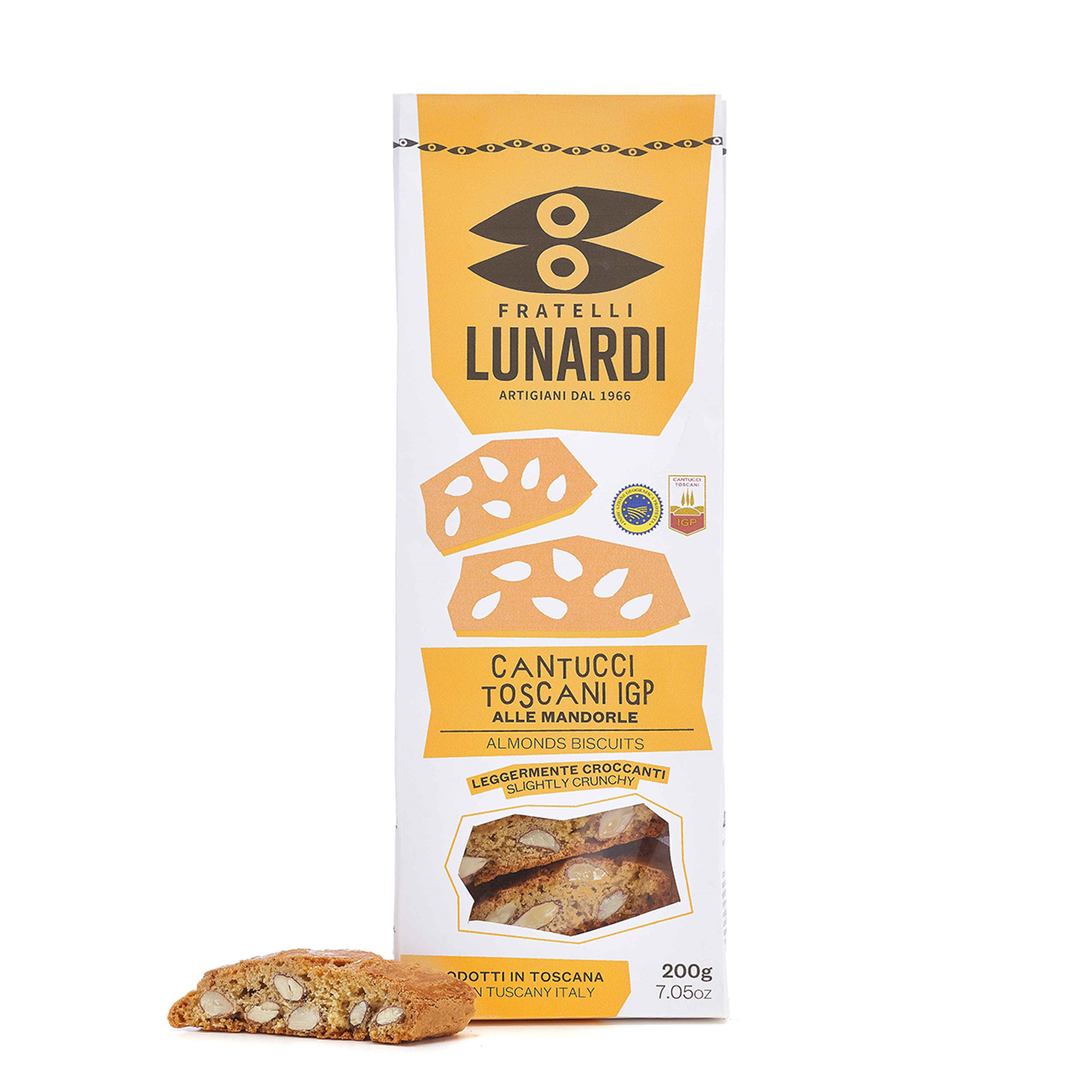 Mix Cantucci: 3 Toscani IGP alle Mandorle - 3 Cioccolato 200 gr Fratelli Lunardi vista1