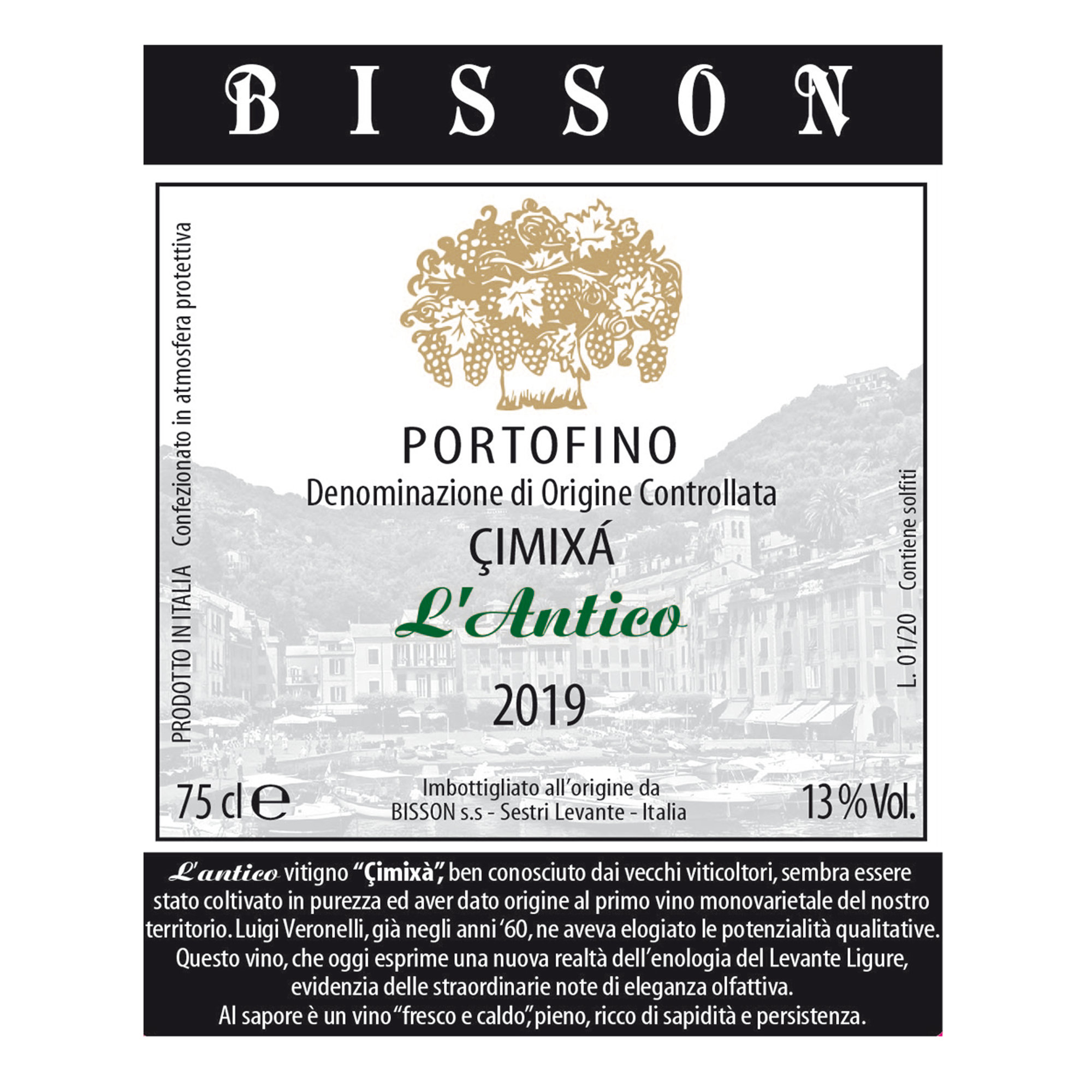 1 bottiglia - "Cimixià L''Antico" DOC 2022 Bisson vista1