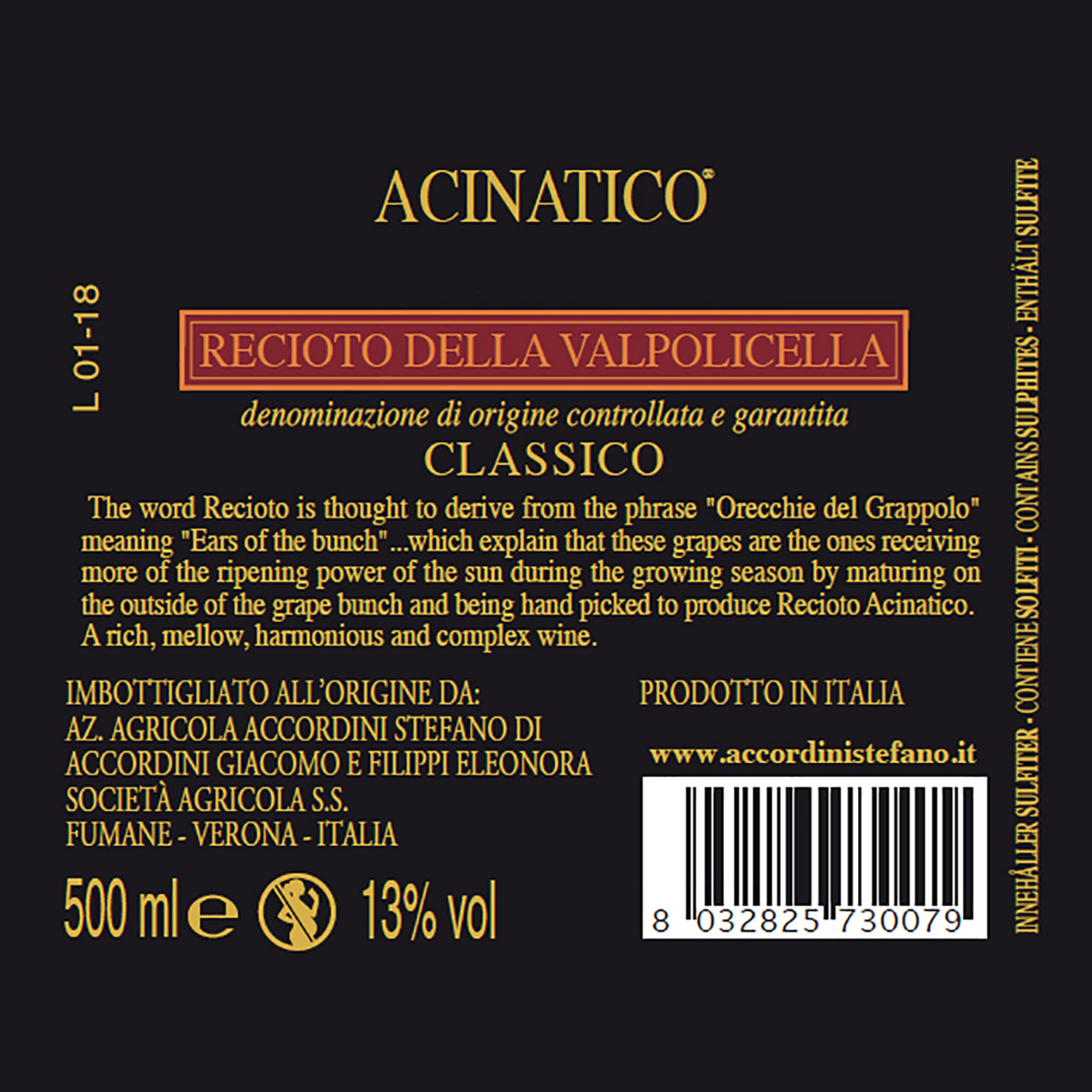 3 bottiglie miste: Ripasso 2019 - Amarone 2018 - Recioto 2019 Accordini vista6
