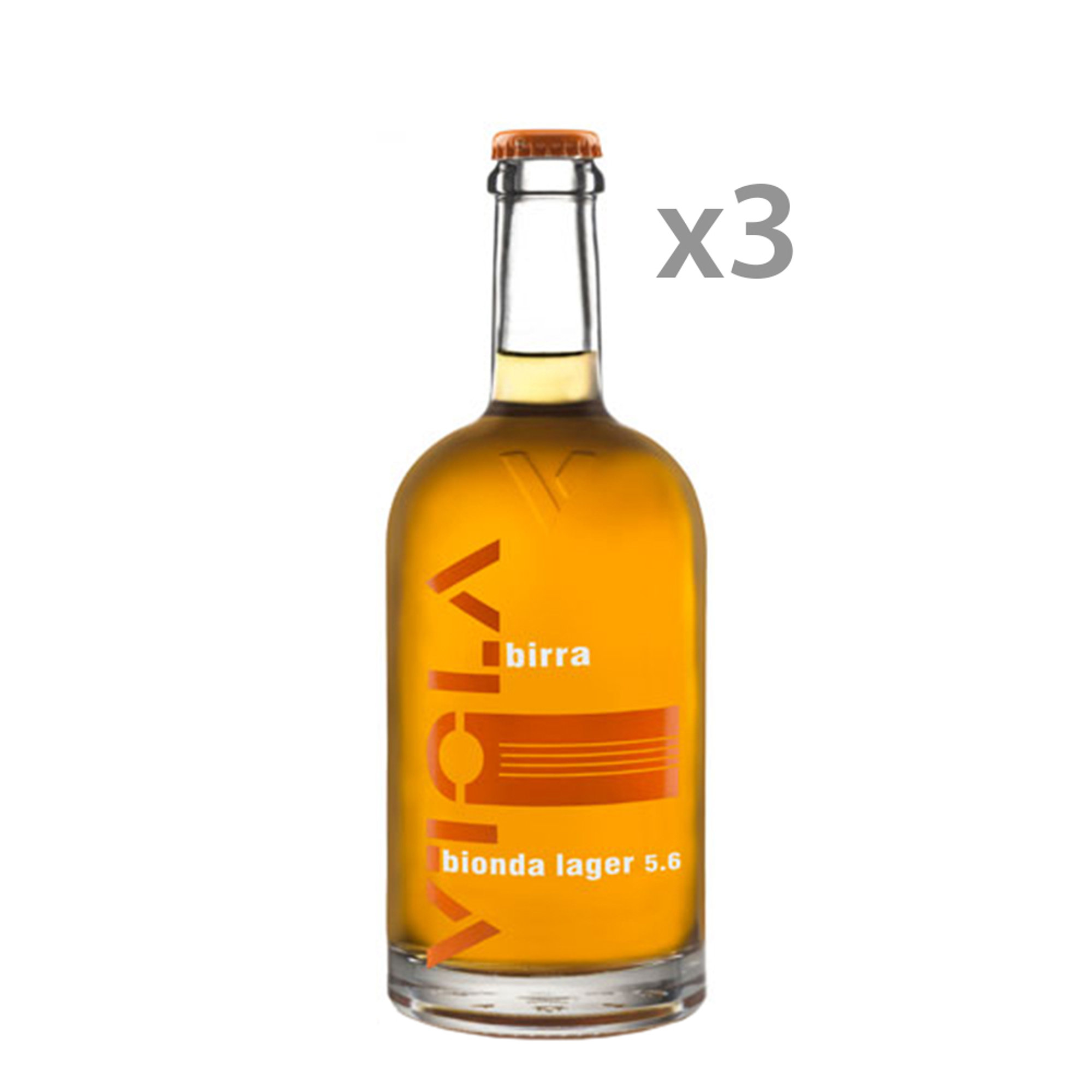 3 bottiglie - Bionda Lager 5.6 Birra Viola vista0