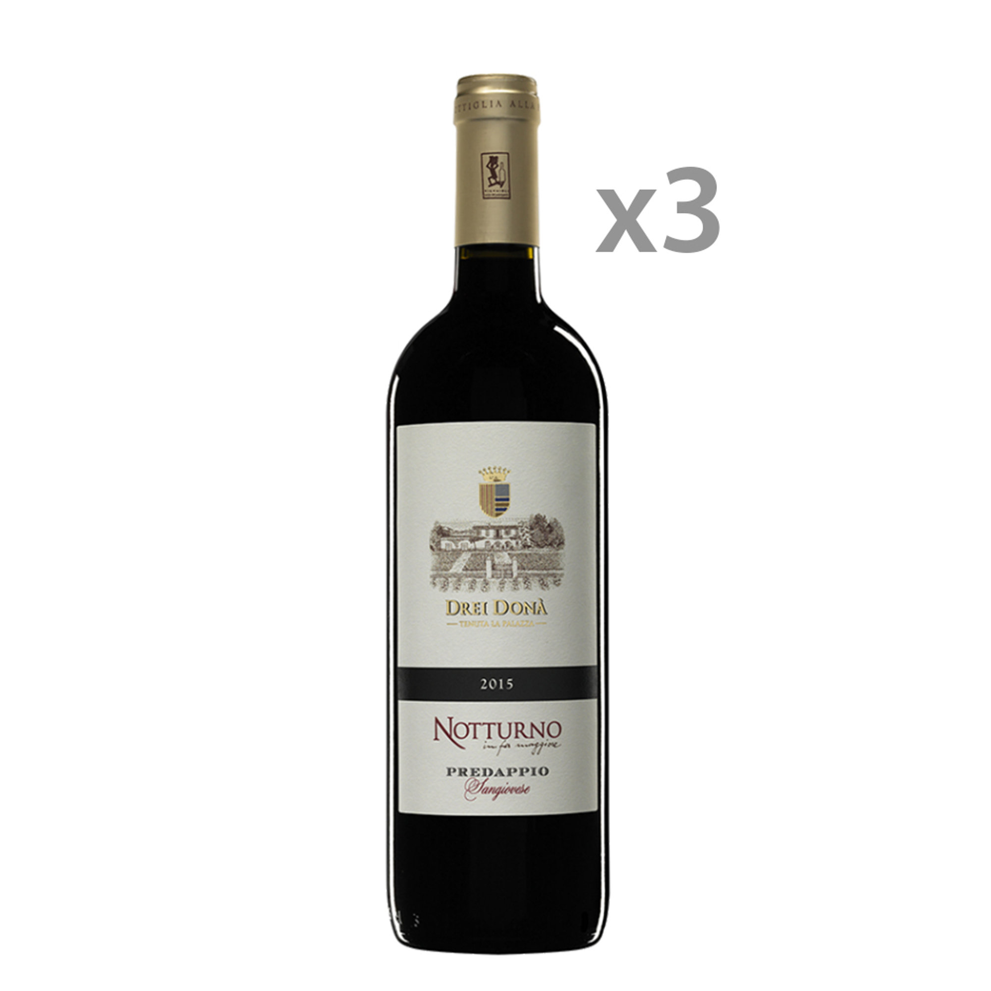 3 bottiglie - "Notturno" Sangiovese DOC Predappio 2018 Drei Donà vista0